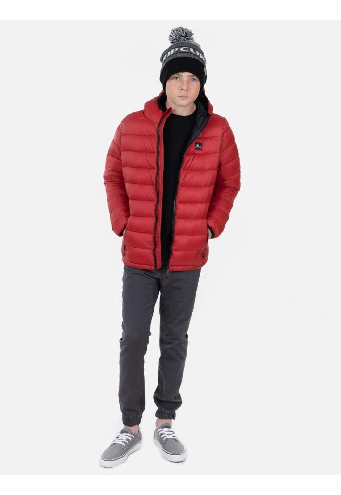 Parka Hoodie Puffa Juvenil Rojo Rip Curl-3