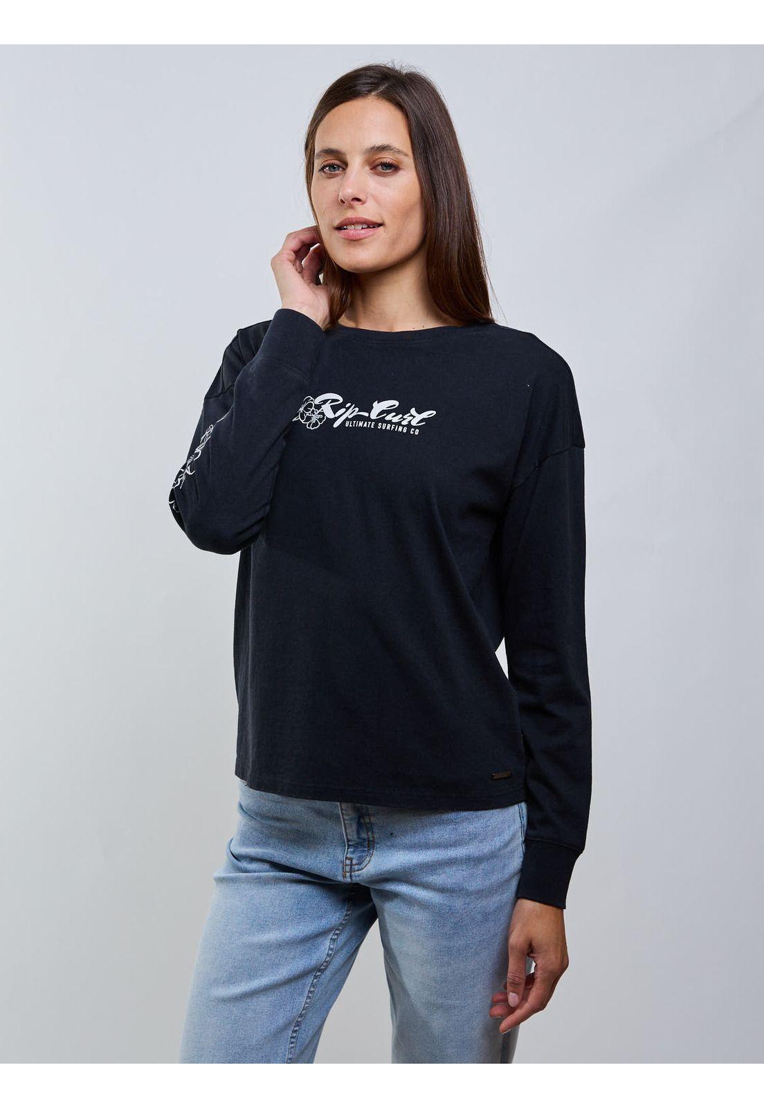 Polera ML Flow Negro Mujer Rip Curl-6