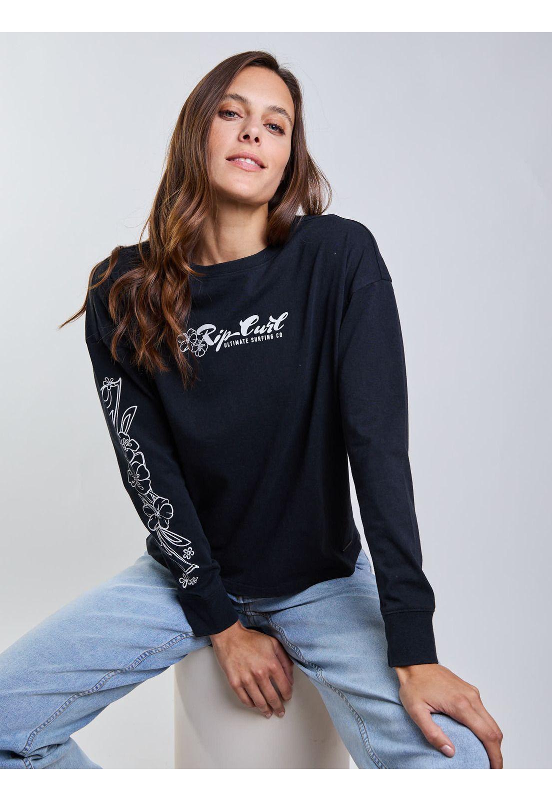 Polera ML Flow Negro Mujer Rip Curl-7