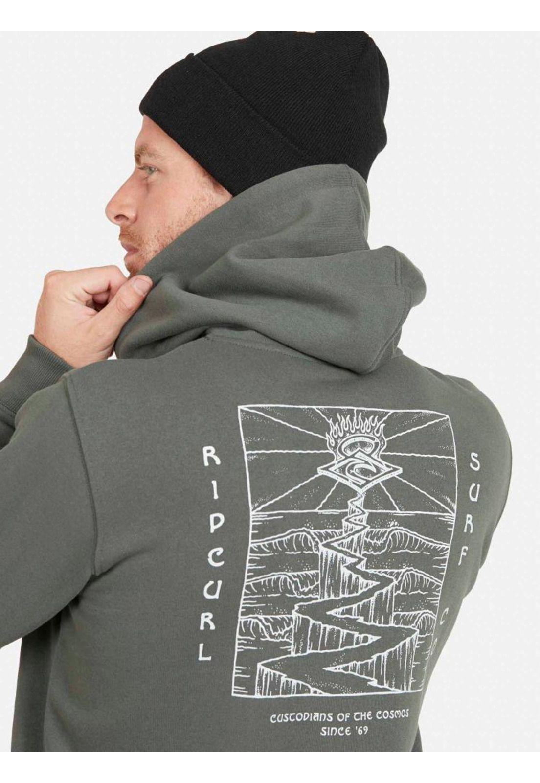 Poleron RC SURF CO Hombre Verde Militar Rip Curl-4