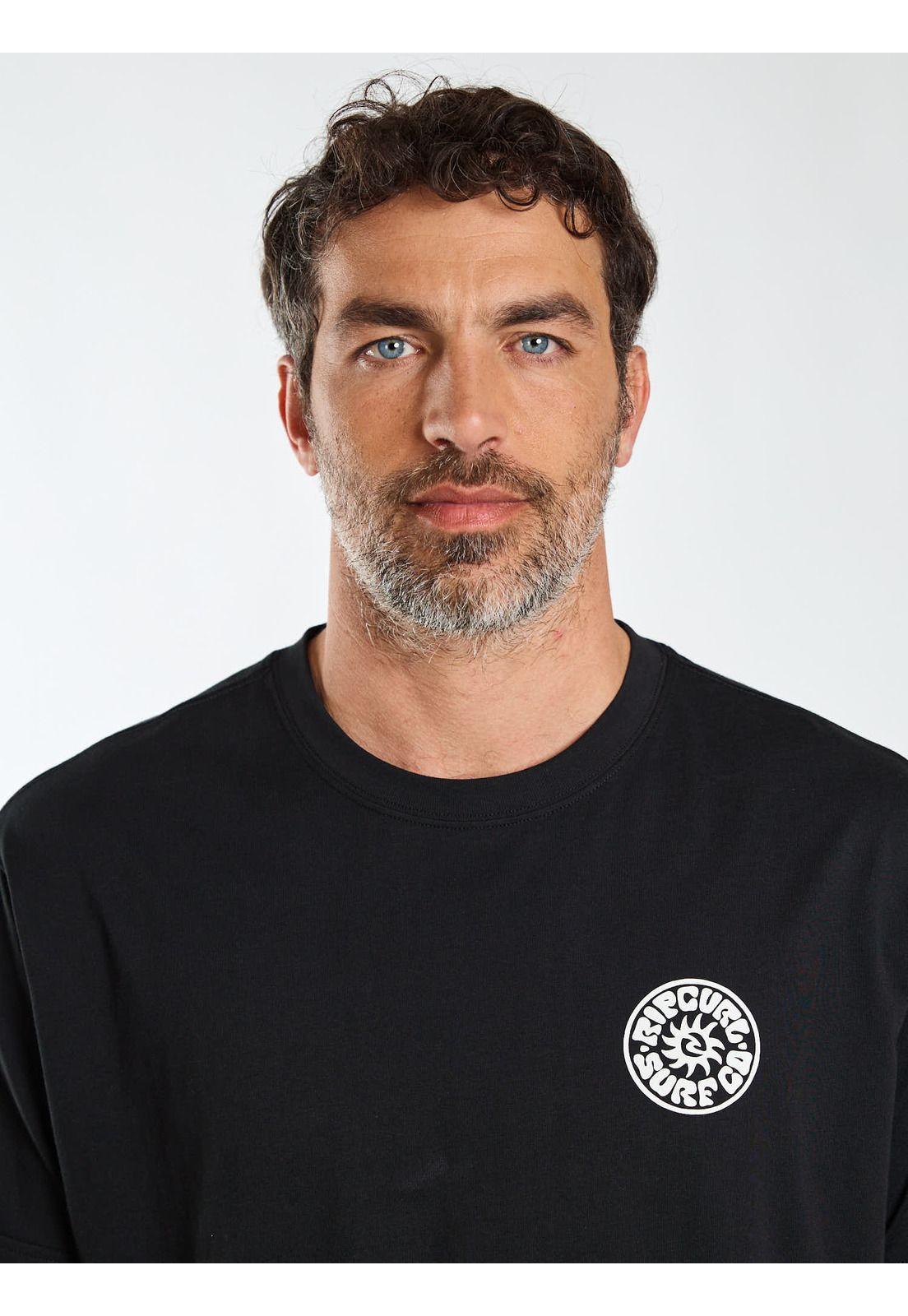 Polera MC Shore Negro Hombre Rip Curl-5