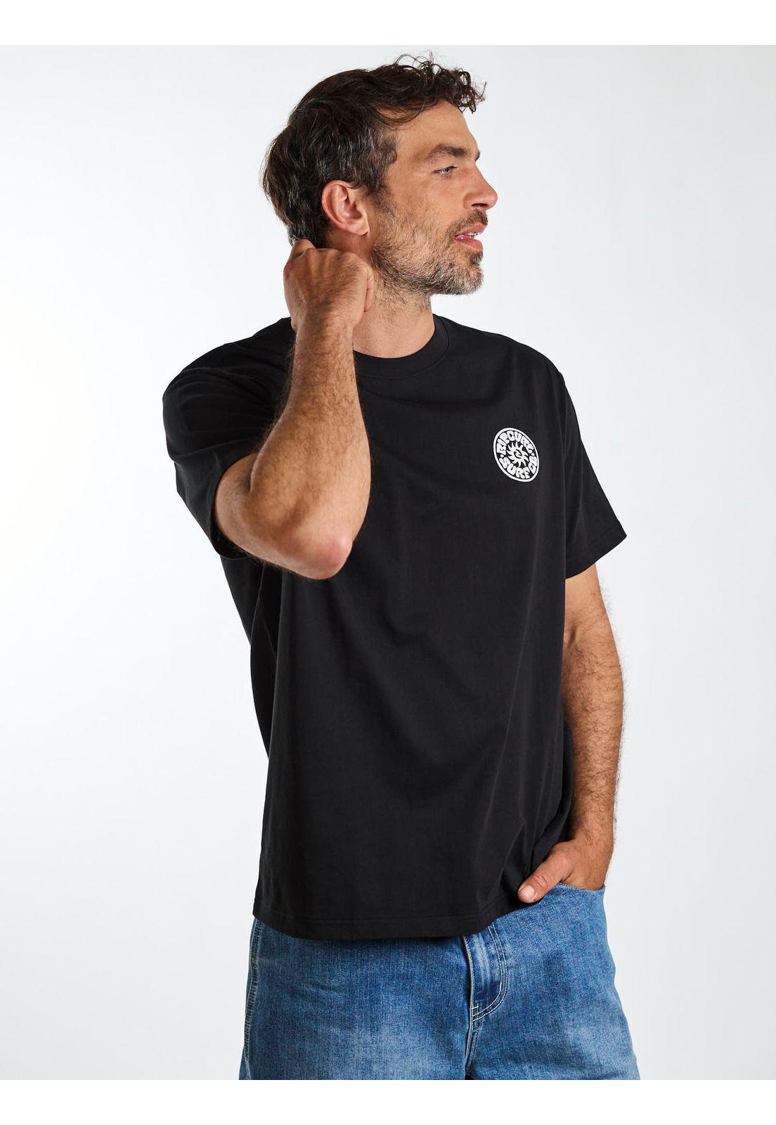 Polera MC Shore Negro Hombre Rip Curl-6