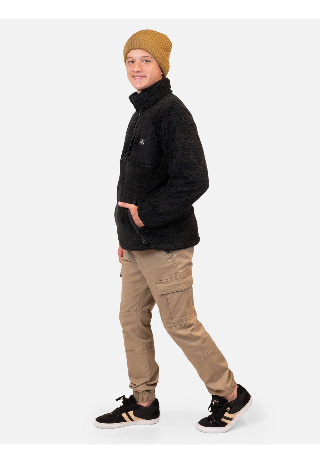 Poleron Chiporro Flowza Negro Infantil Rip Curl-4