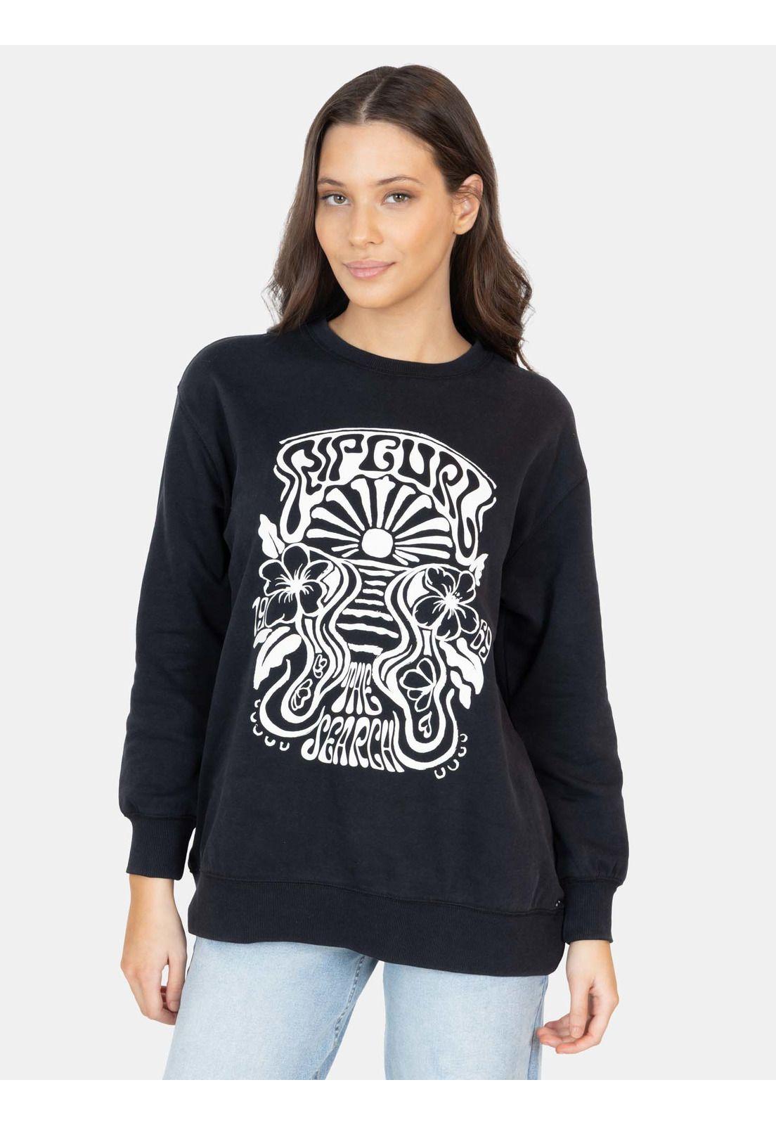 Poleron CR Sandcrest Negro Mujer Rip Curl-0