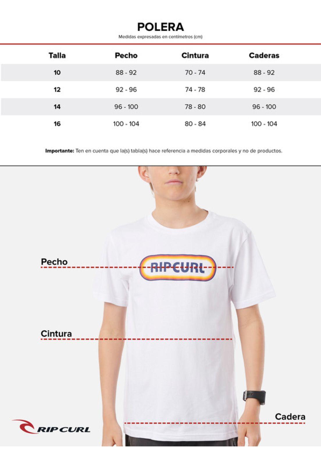 Polera 6P418 Juvenil Blanco Rip Curl-3