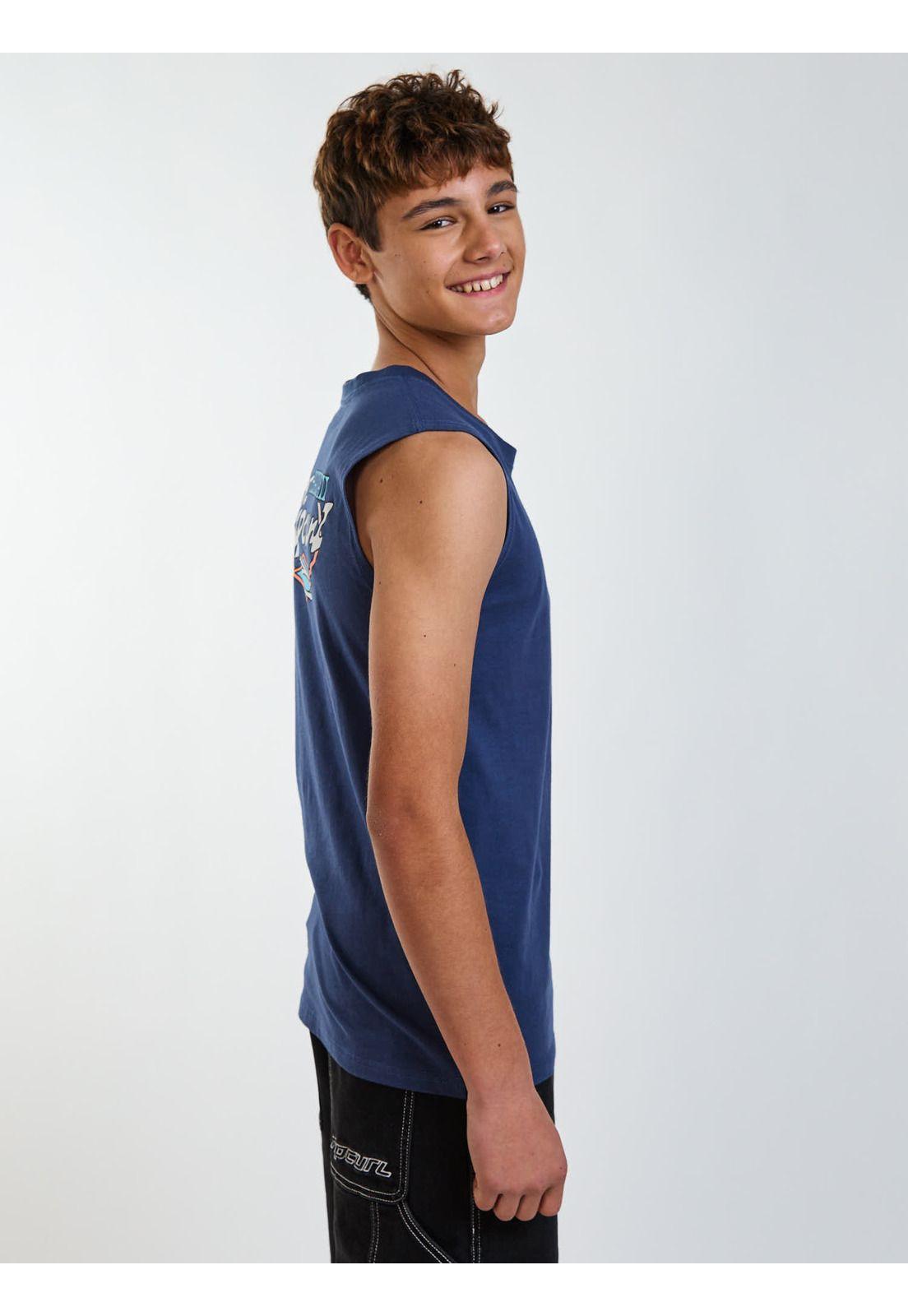 Polera SM Freedom Azul Infantil Rip Curl-3