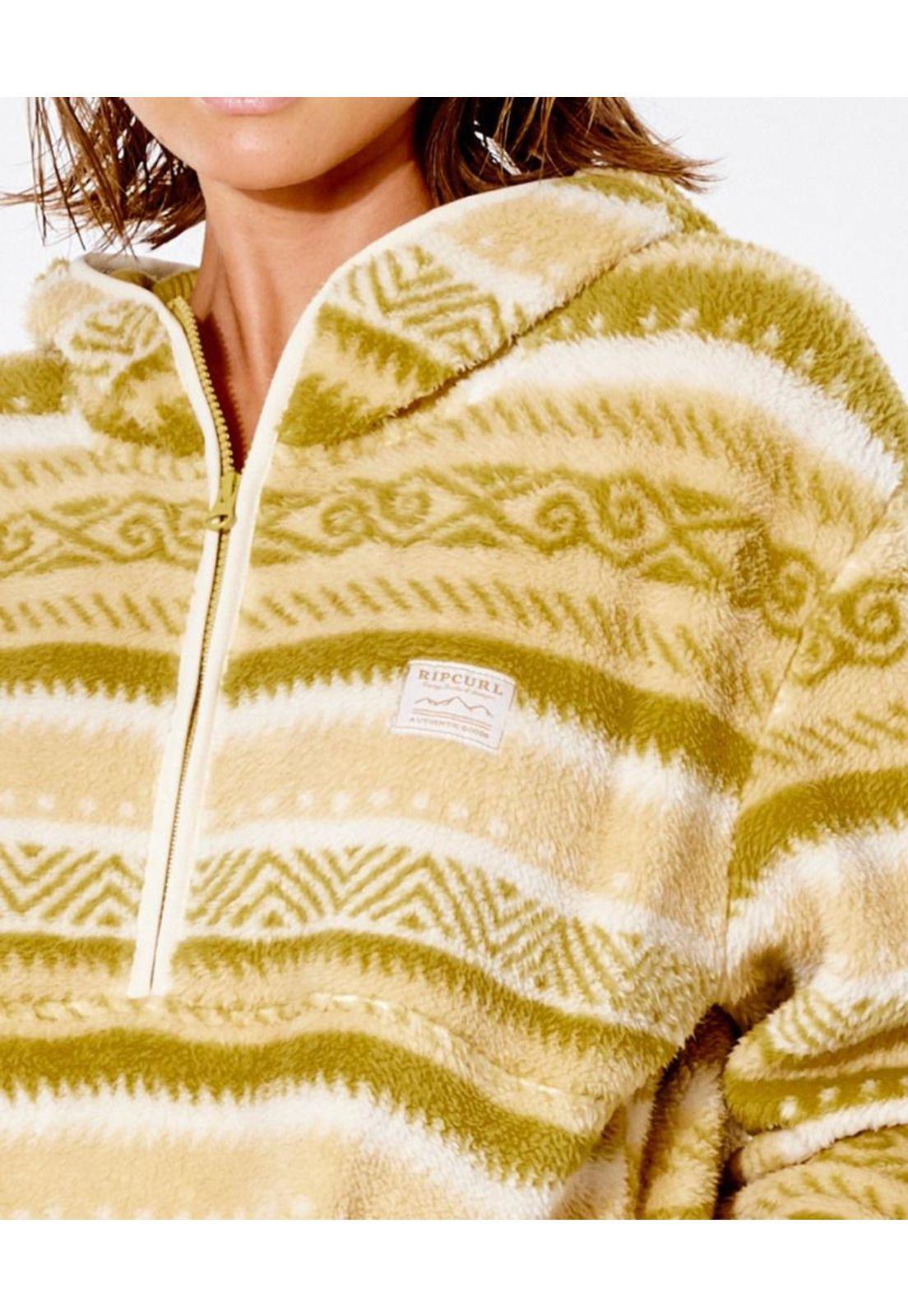 Poleron Chiporro OTWAY 1/4 ZIP Mujer Verde Rip Curl-2