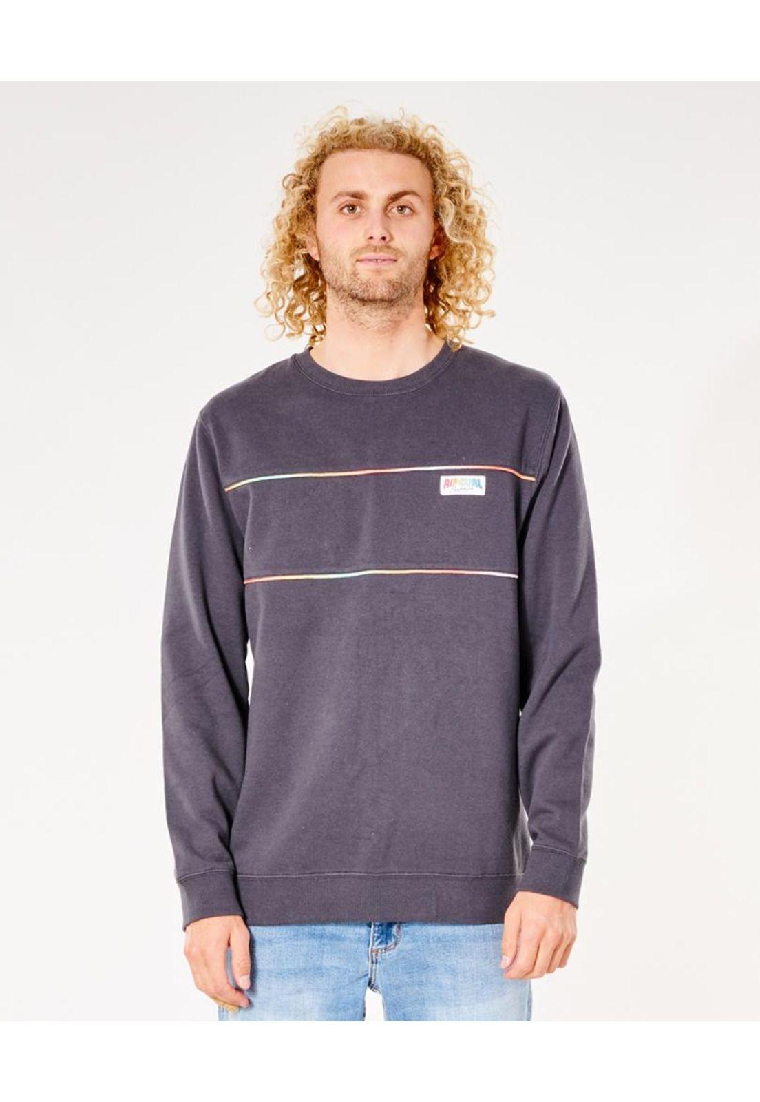 Poleron Hombre  SURF REVIVAL CREW Negro Rip Curl-0