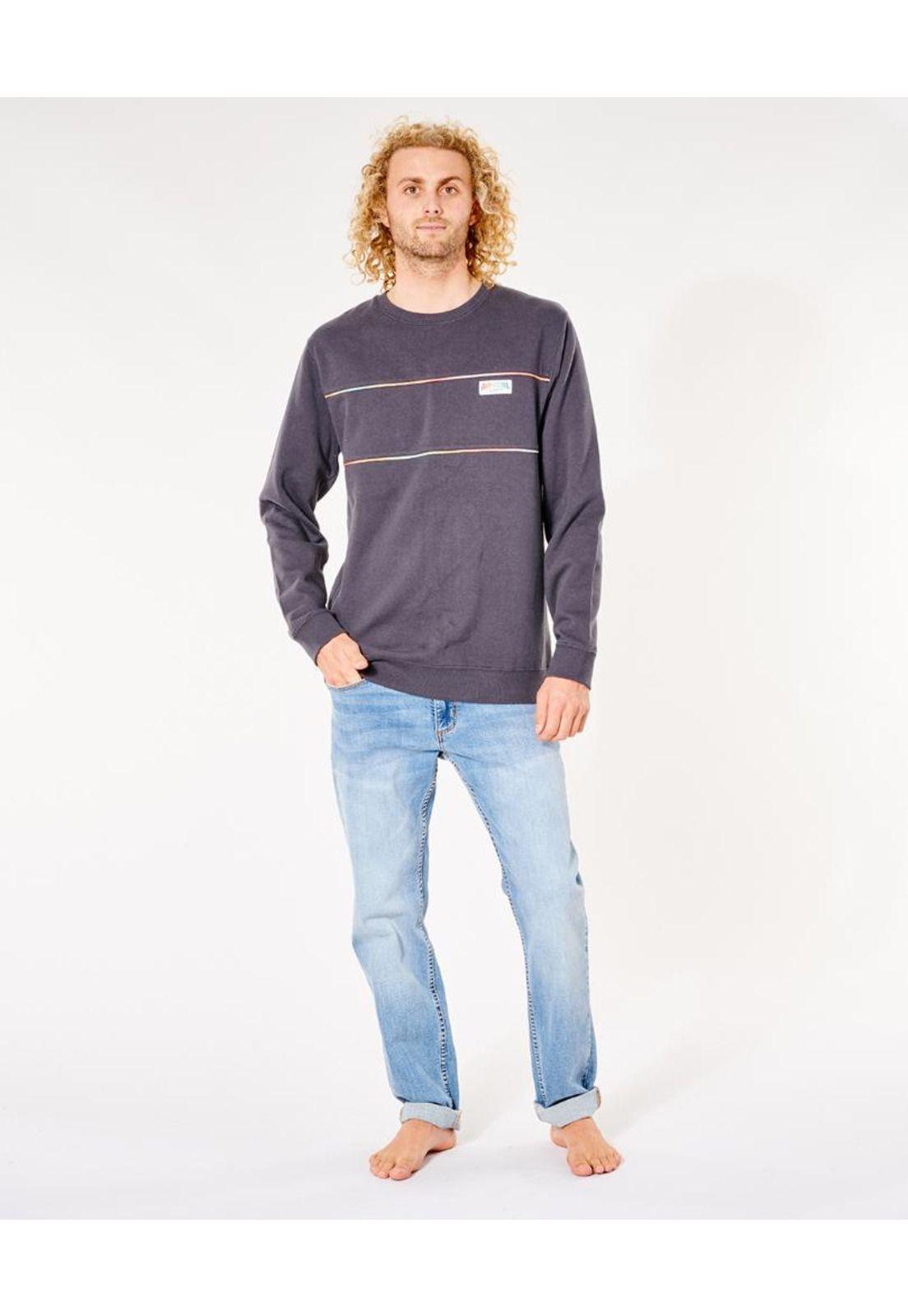 Poleron Hombre  SURF REVIVAL CREW Negro Rip Curl-3