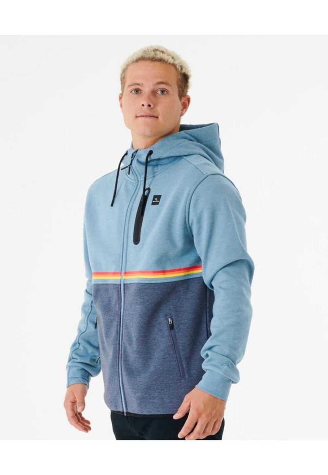 Poleron ANTI SERIES DEPARTED ZIP THR Hombre Azul Rip Curl-0