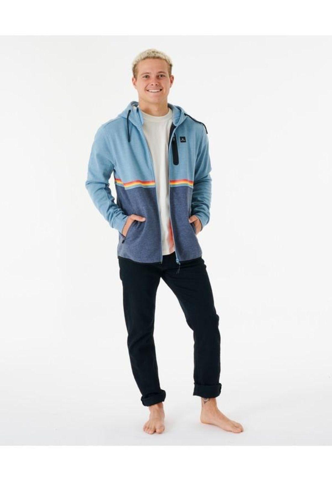 Poleron ANTI SERIES DEPARTED ZIP THR Hombre Azul Rip Curl-2