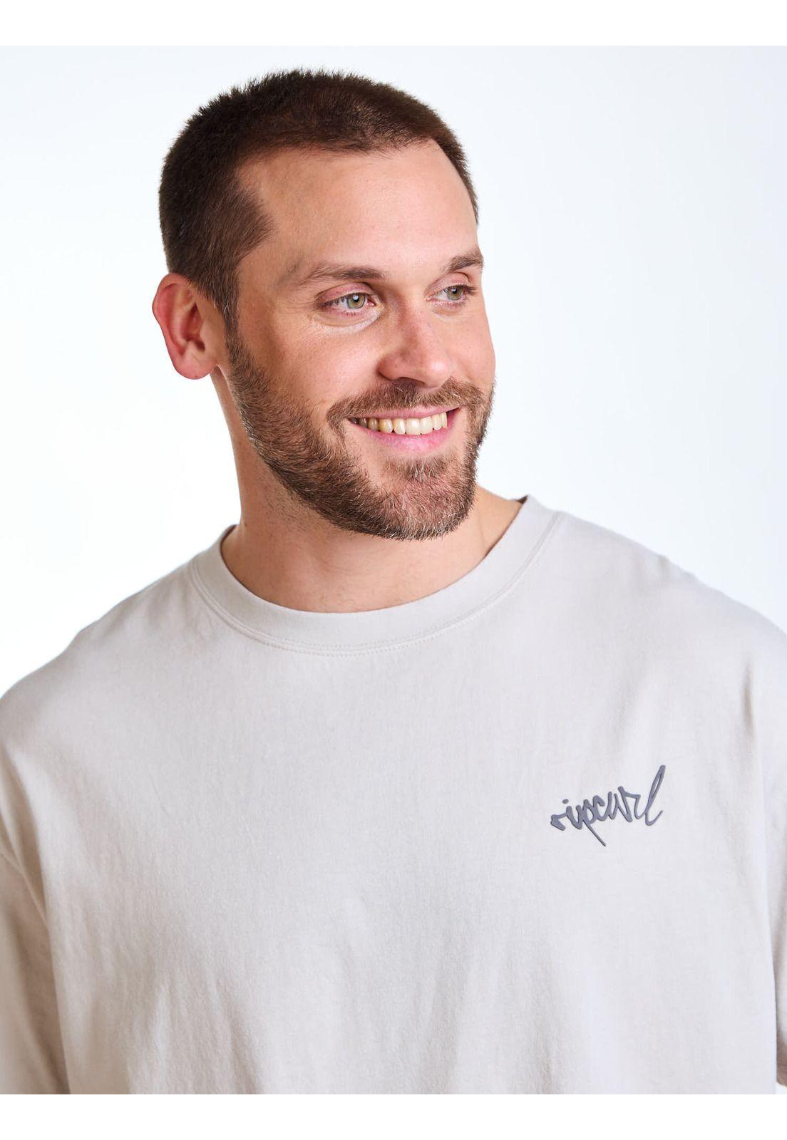 Polera MC Oversize Seaside Beige Hombre Rip Curl-4