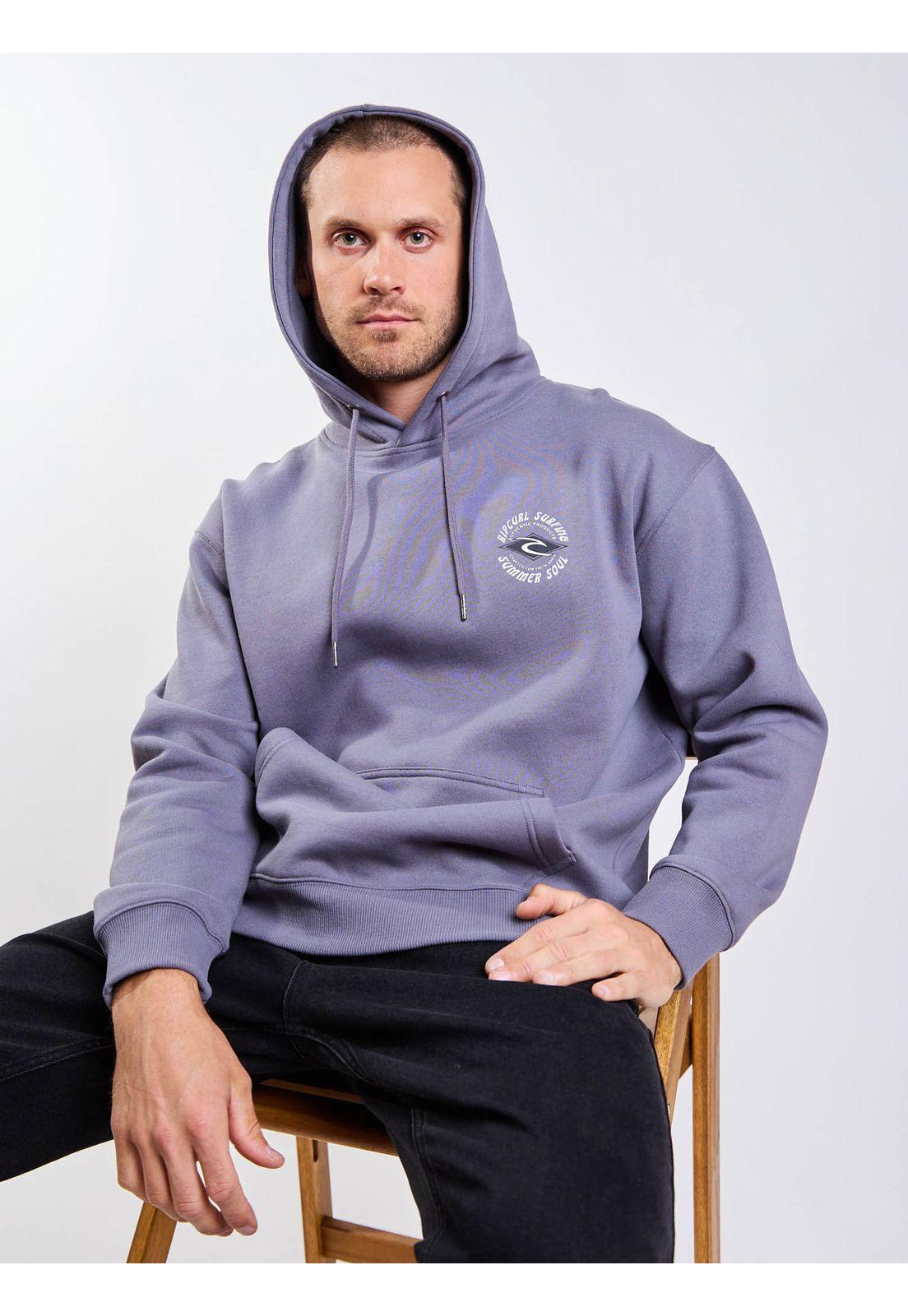 Poleron Canguro Andino Gris Hombre Rip Curl-6