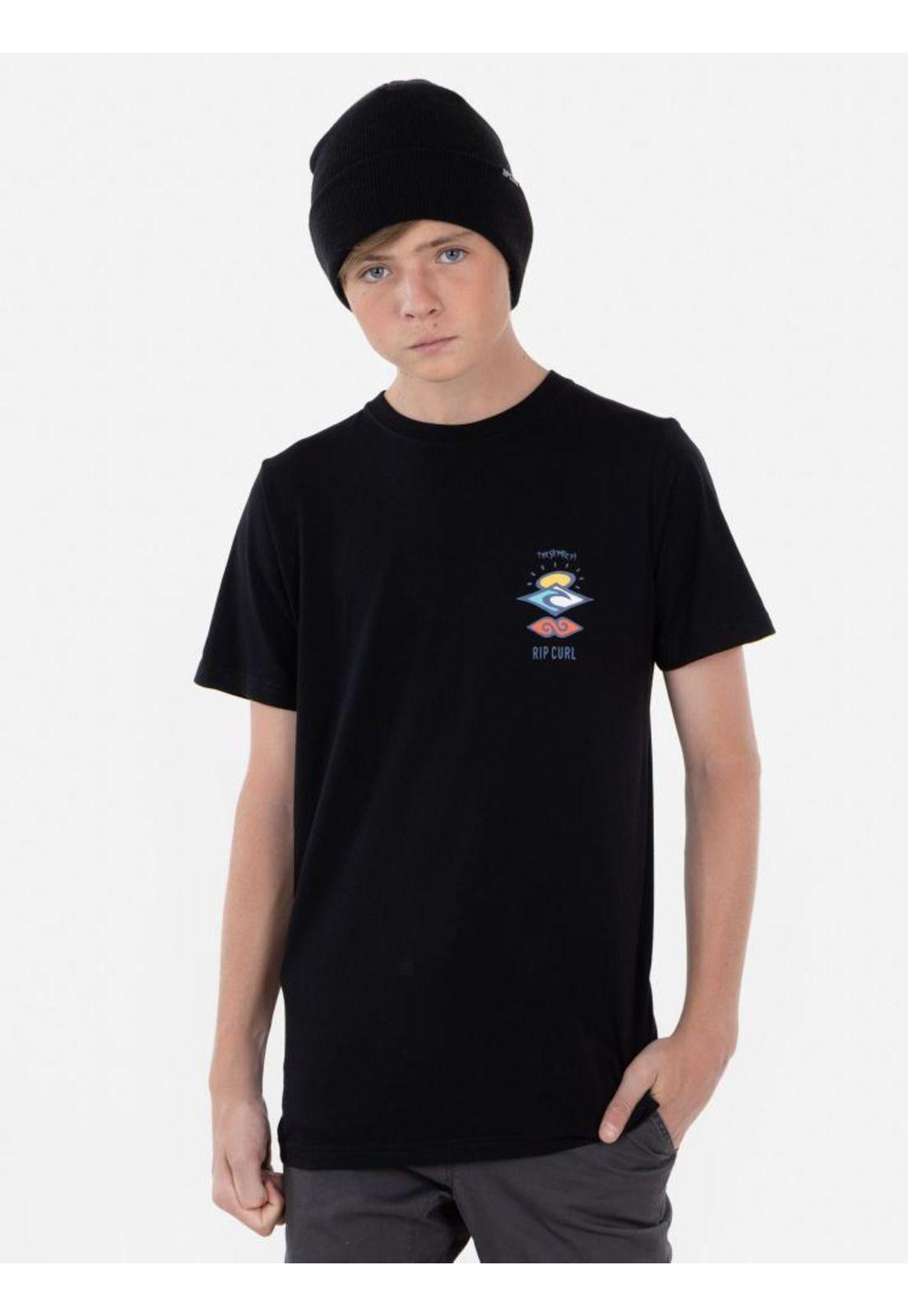 Polera THE SEARCH TEE Juvenil Negro Rip Curl-0