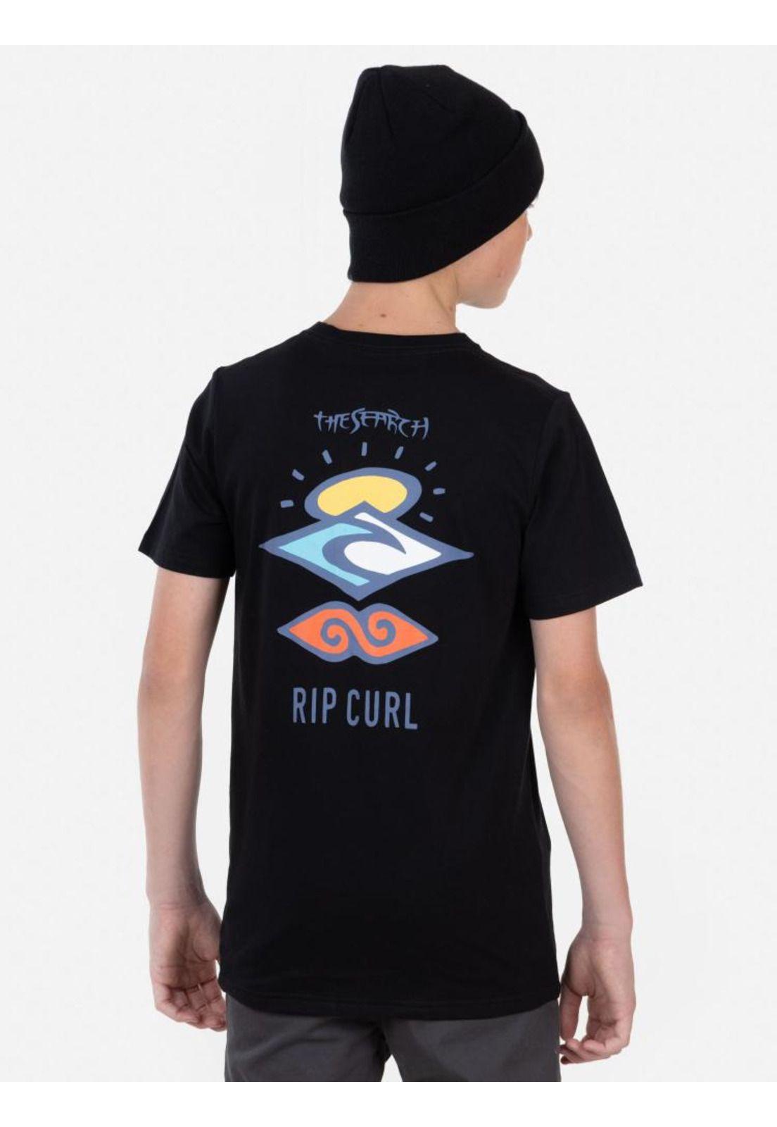 Polera THE SEARCH TEE Juvenil Negro Rip Curl-1