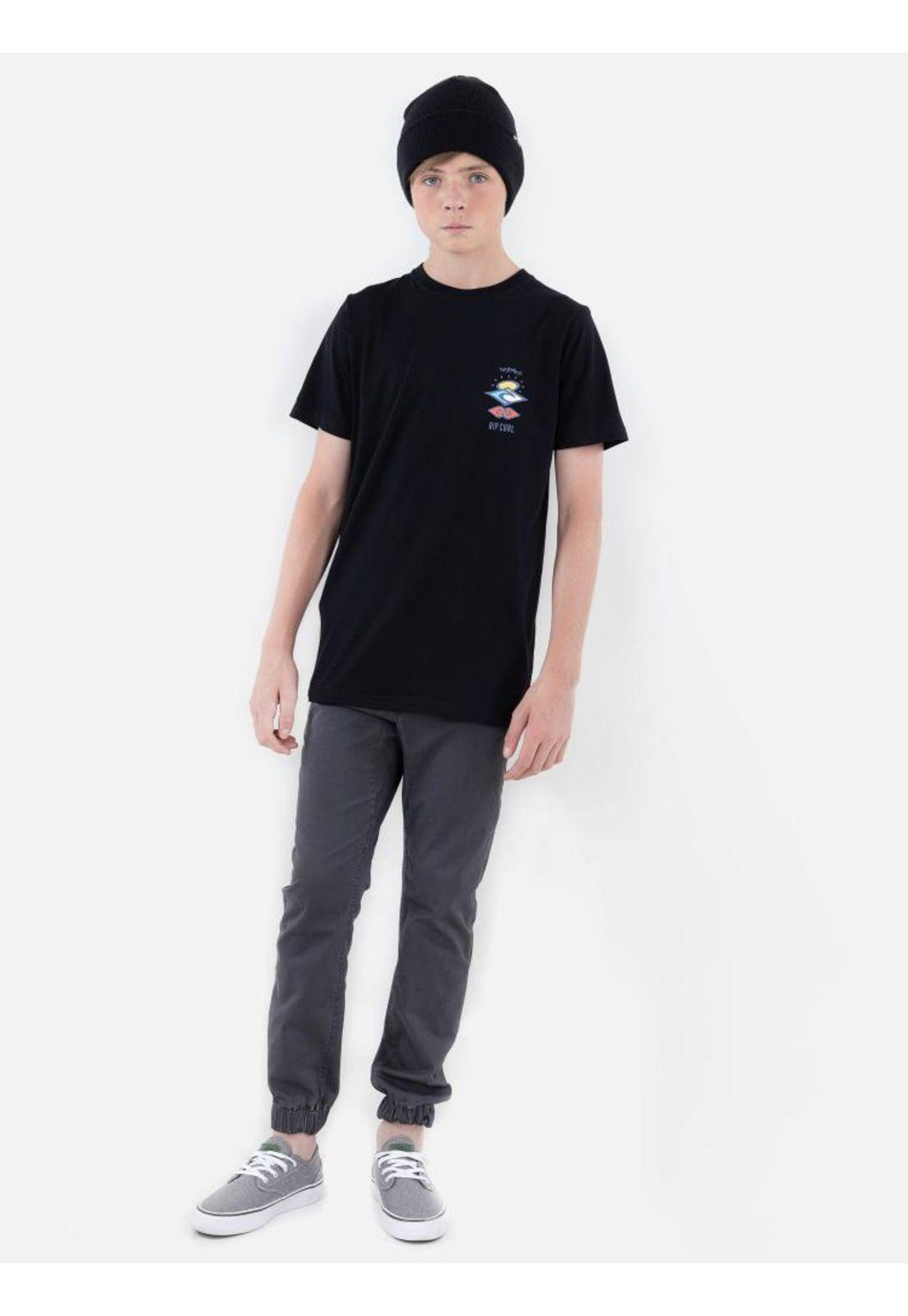 Polera THE SEARCH TEE Juvenil Negro Rip Curl-3