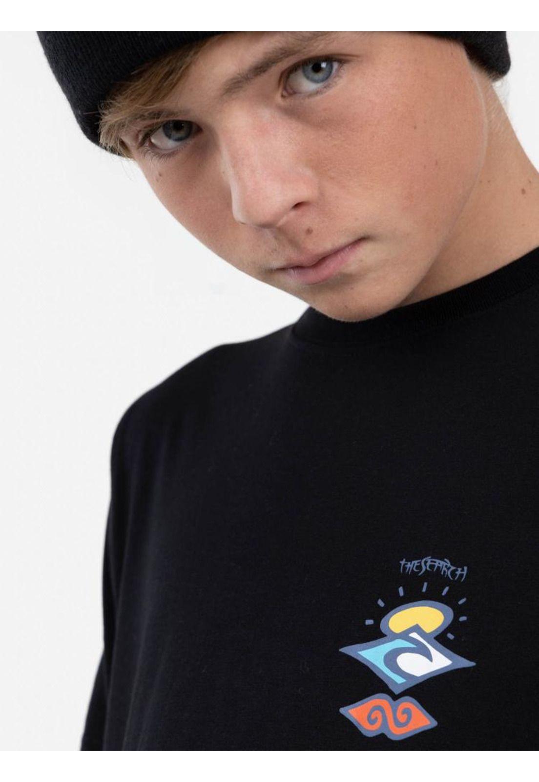 Polera THE SEARCH TEE Juvenil Negro Rip Curl-4