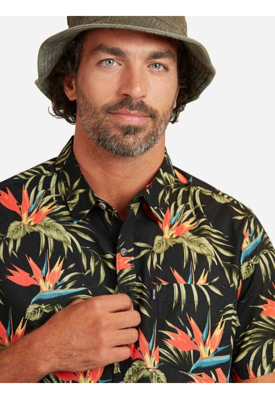 Camisa M/C Birt Floral Multicolor Hombre Ripcurl-2