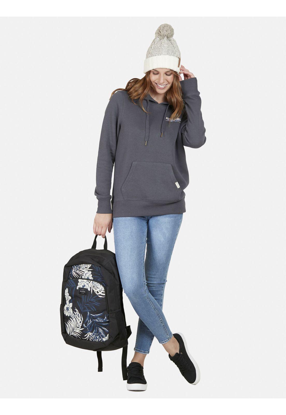 Poleron Mujer Rather be Surfing Gris Oscuro Rip Curl-3