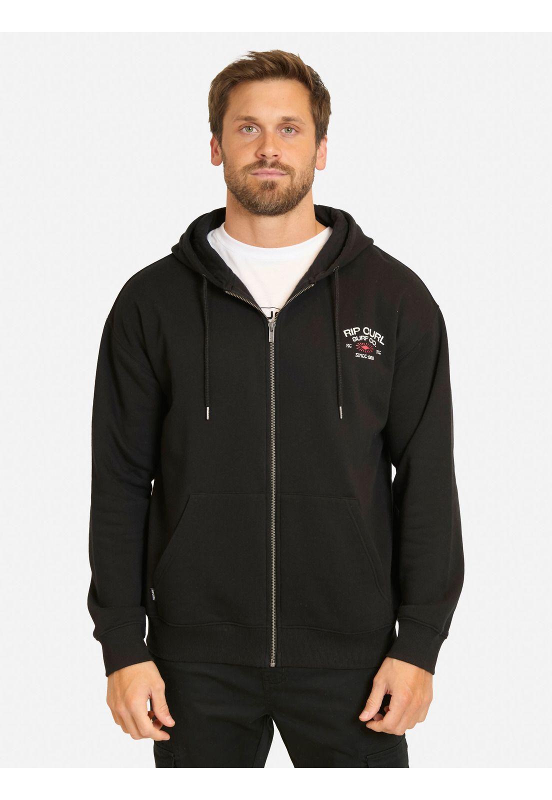 Poleron FZ Overwave Negro Hombre Rip Curl-0