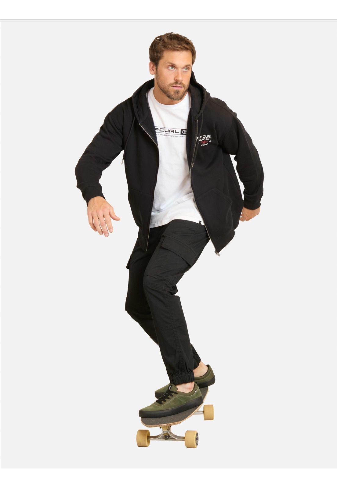Poleron FZ Overwave Negro Hombre Rip Curl-3