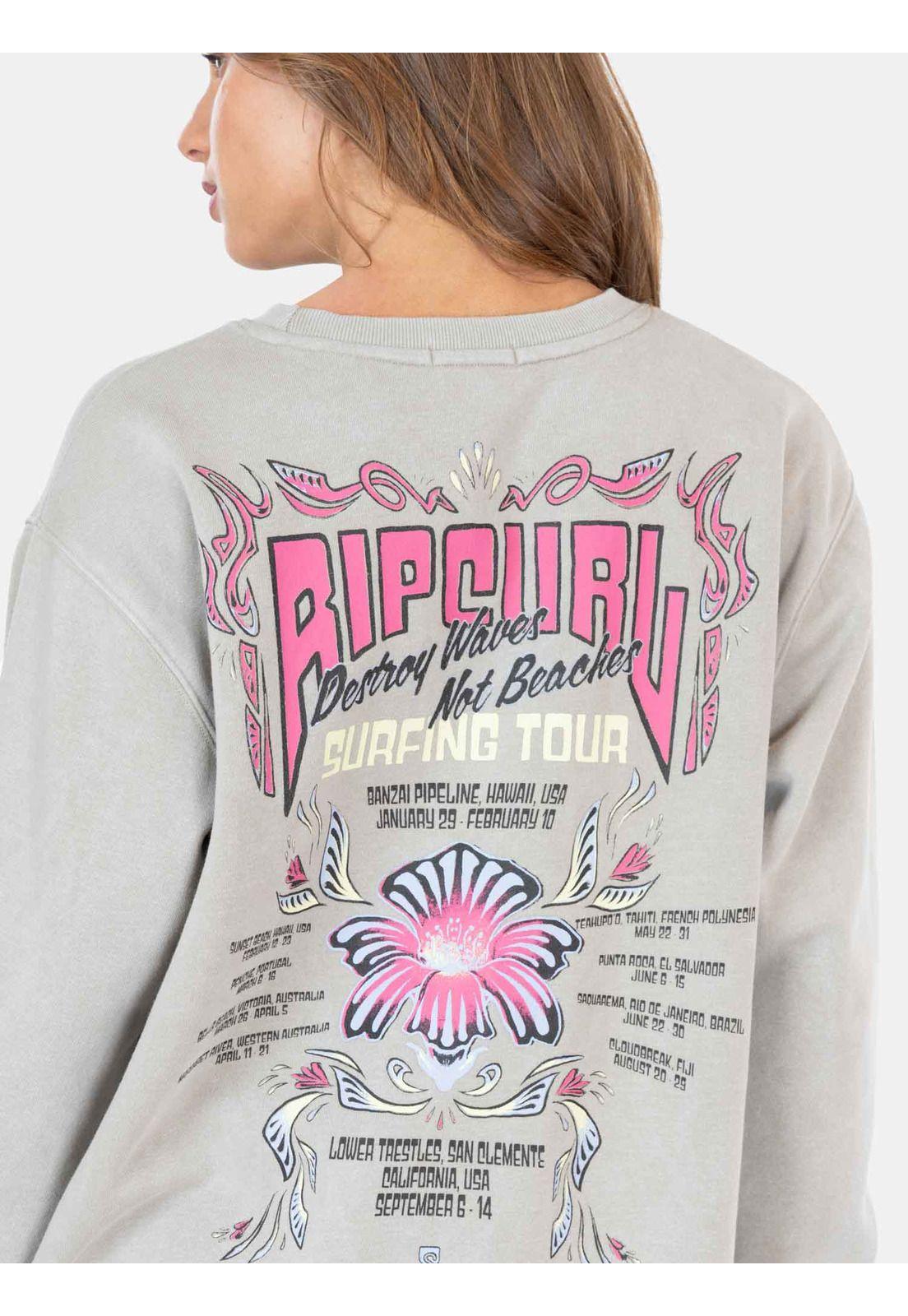 Poleron CR Surfing Tour Crew Verde Mujer Rip Curl-2