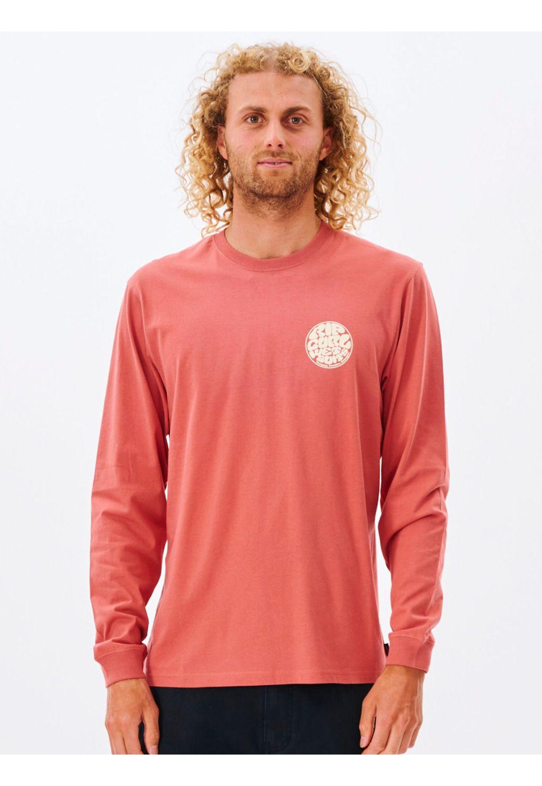 Polera WETSUIT ICON L/S TEE Hombre Rojo Rip Curl-0