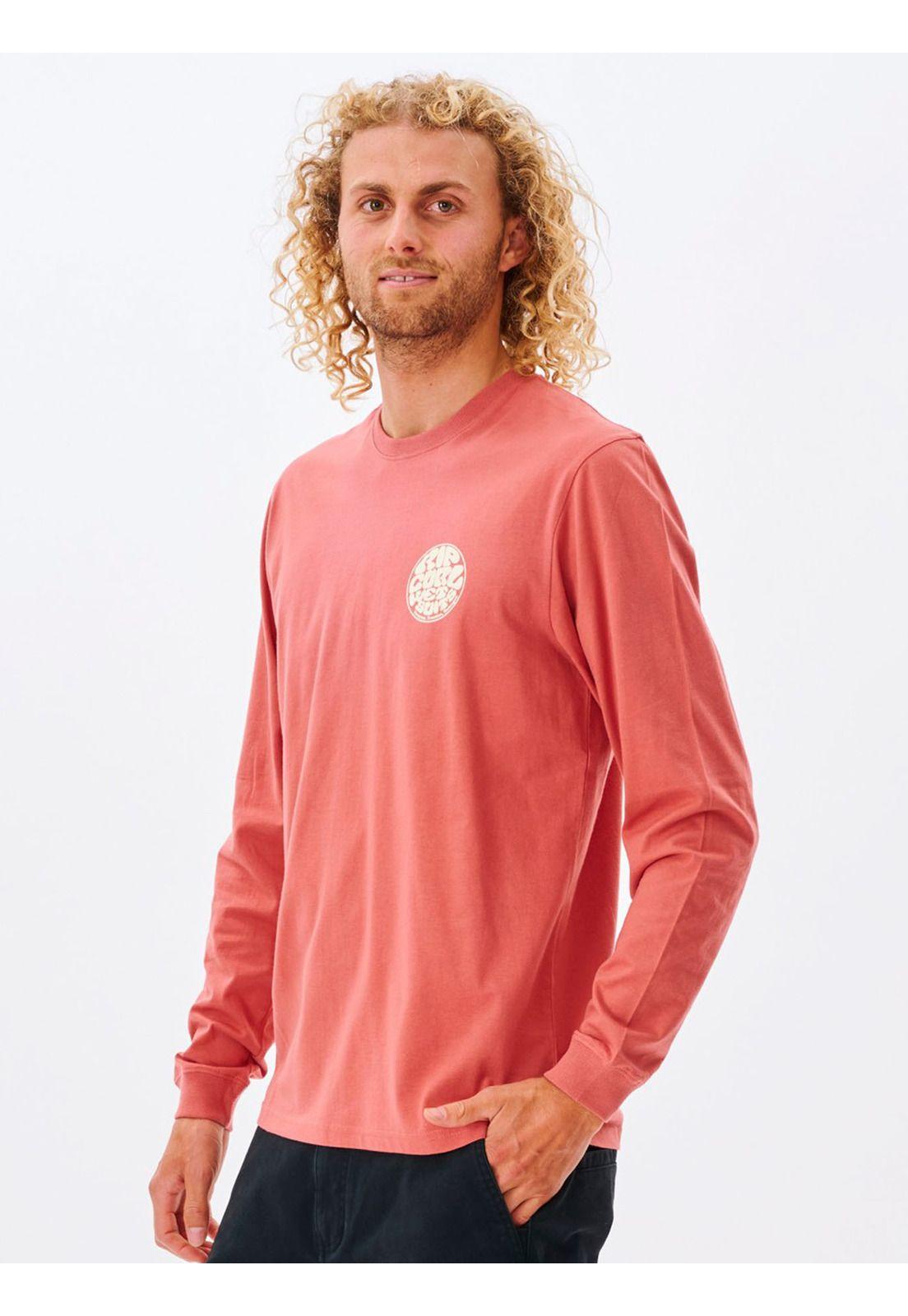 Polera WETSUIT ICON L/S TEE Hombre Rojo Rip Curl-1