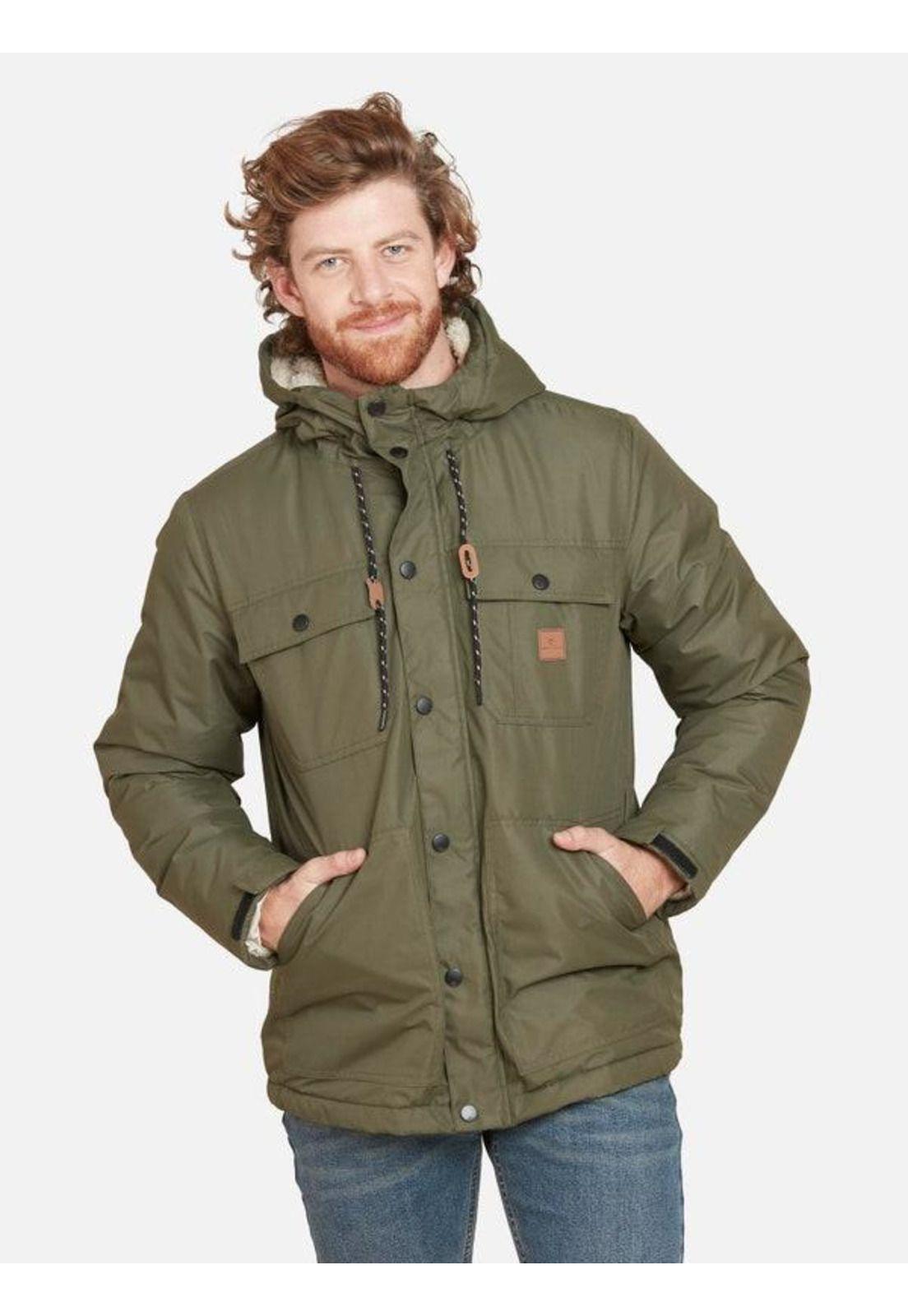 Jacket Army Sherpa Hombre Verde Militar Rip Curl-0