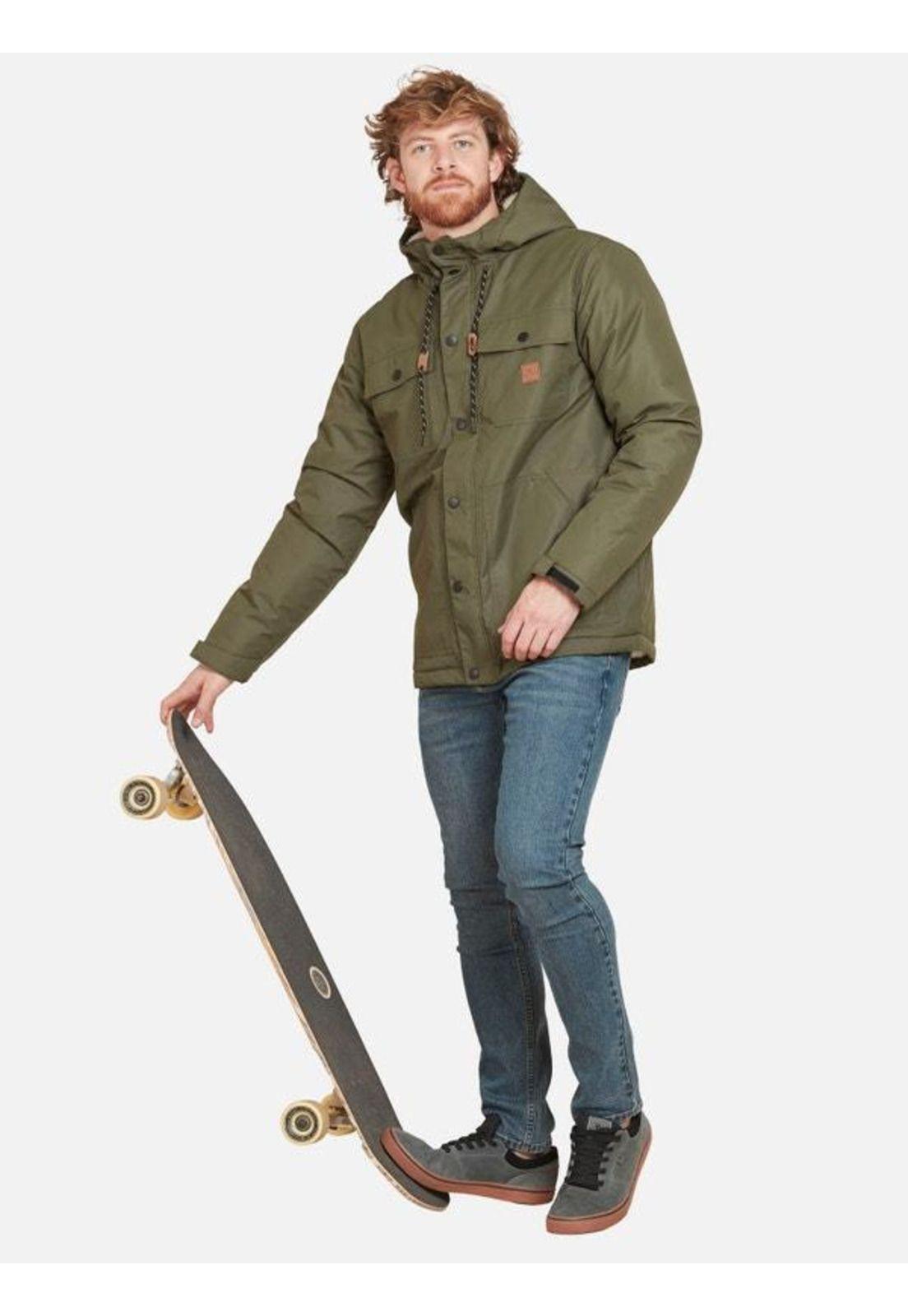 Jacket Army Sherpa Hombre Verde Militar Rip Curl-3