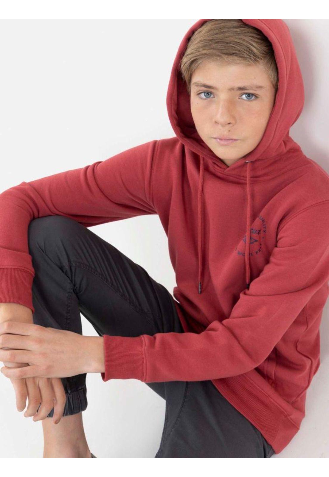 Poleron PREMIUM QUALITY HOODIE Juvenil Hombre Rojo Rip Curl-4