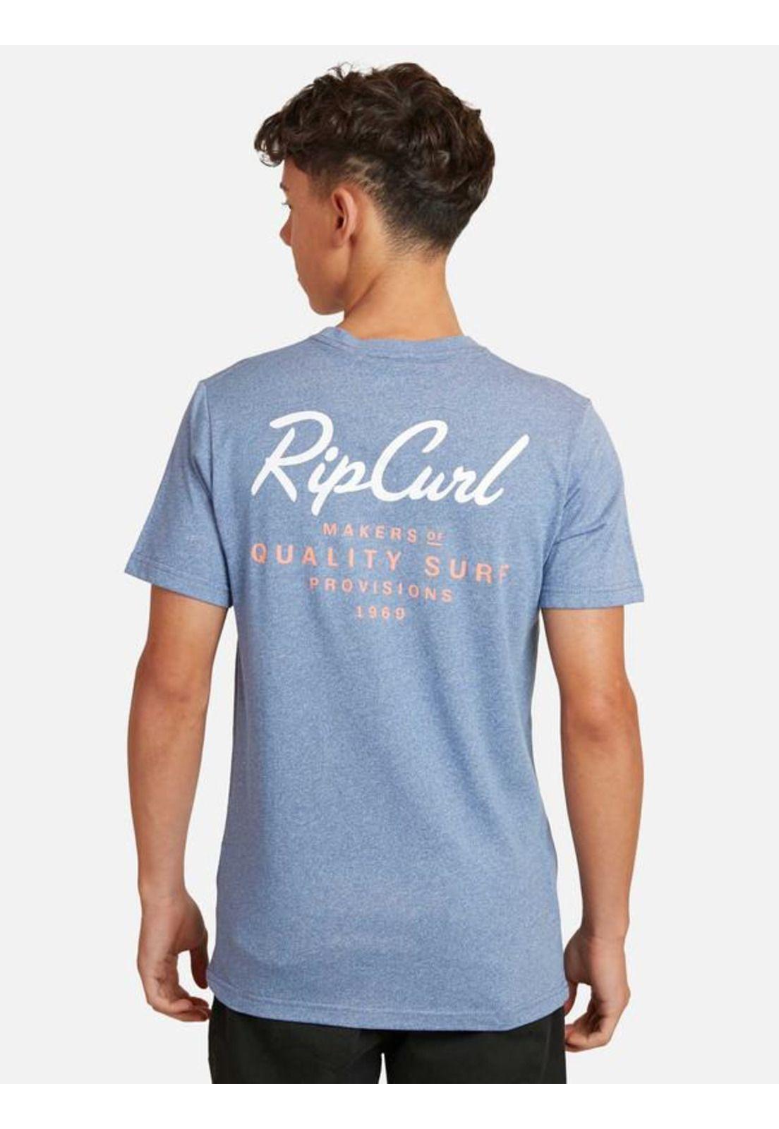 Polera M/C Basica Azul Juvenil Hombre Ripcurl-1