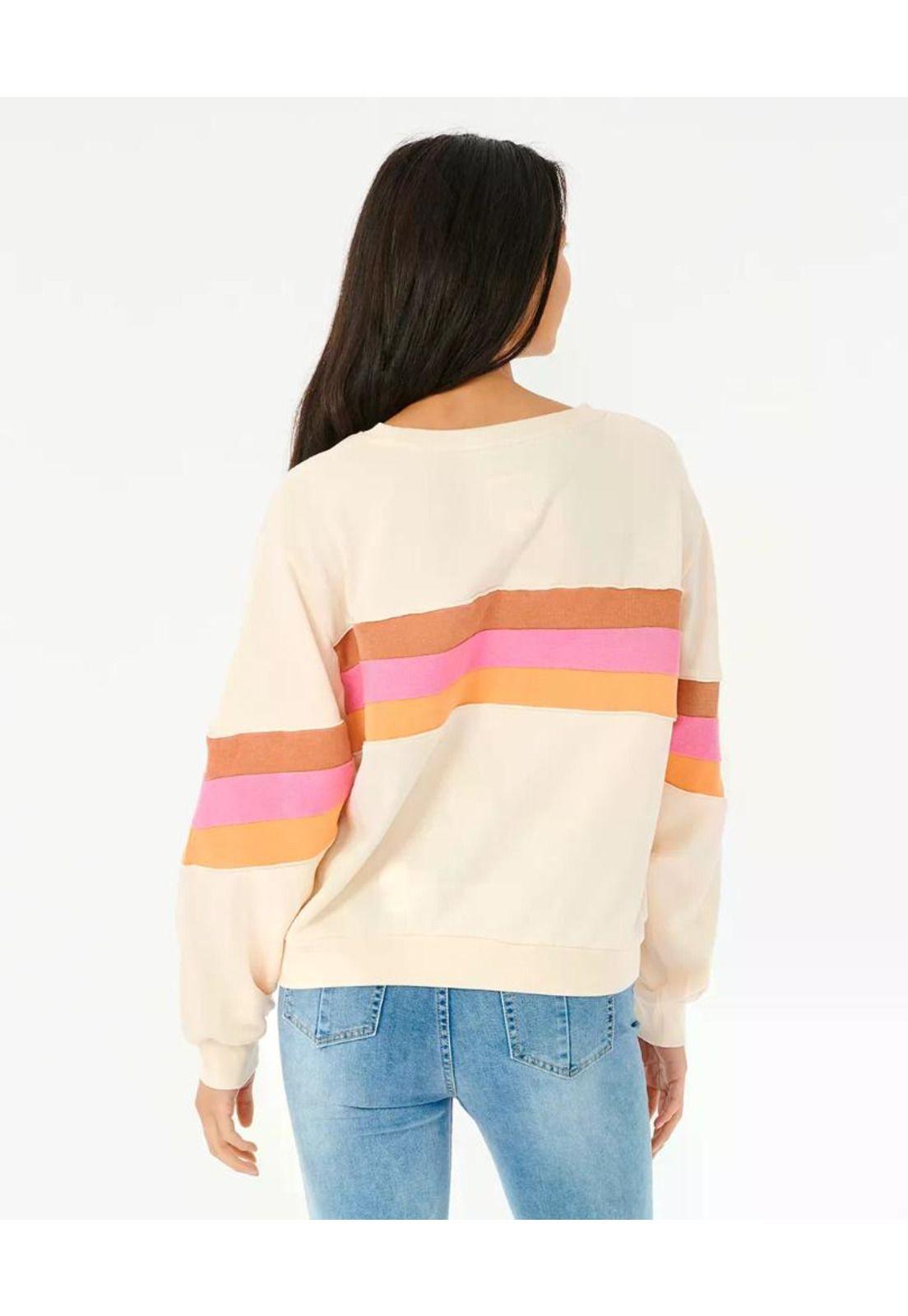 Poleron CR GOLDEN STATE CREW Mujer Blanco Rip Curl-1