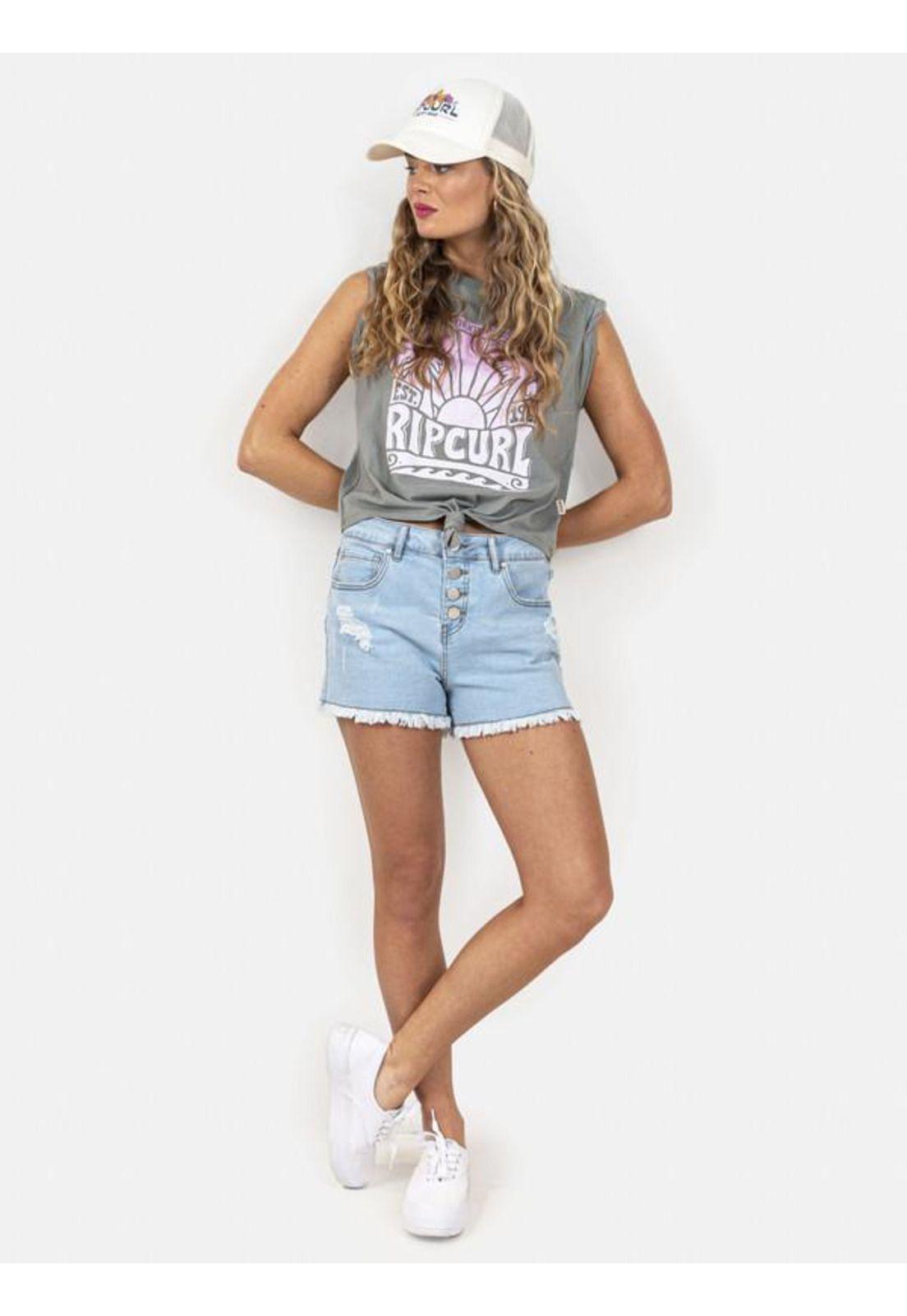 Short Jeans 6B821 Mujer Celeste Rip Curl-3