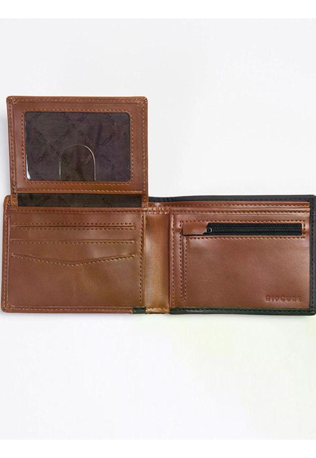 Billetera STACKA RFID PU ALL DAY Hombre Café Rip Curl-1