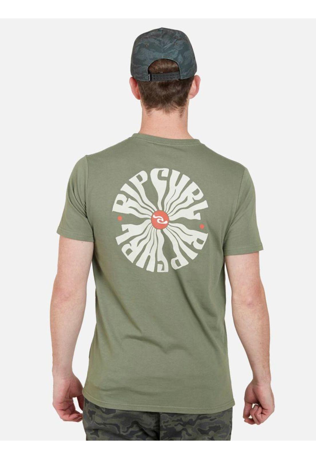Polera PSYCHE CIRCLES SS TEE Hombre Verde Rip Curl-1