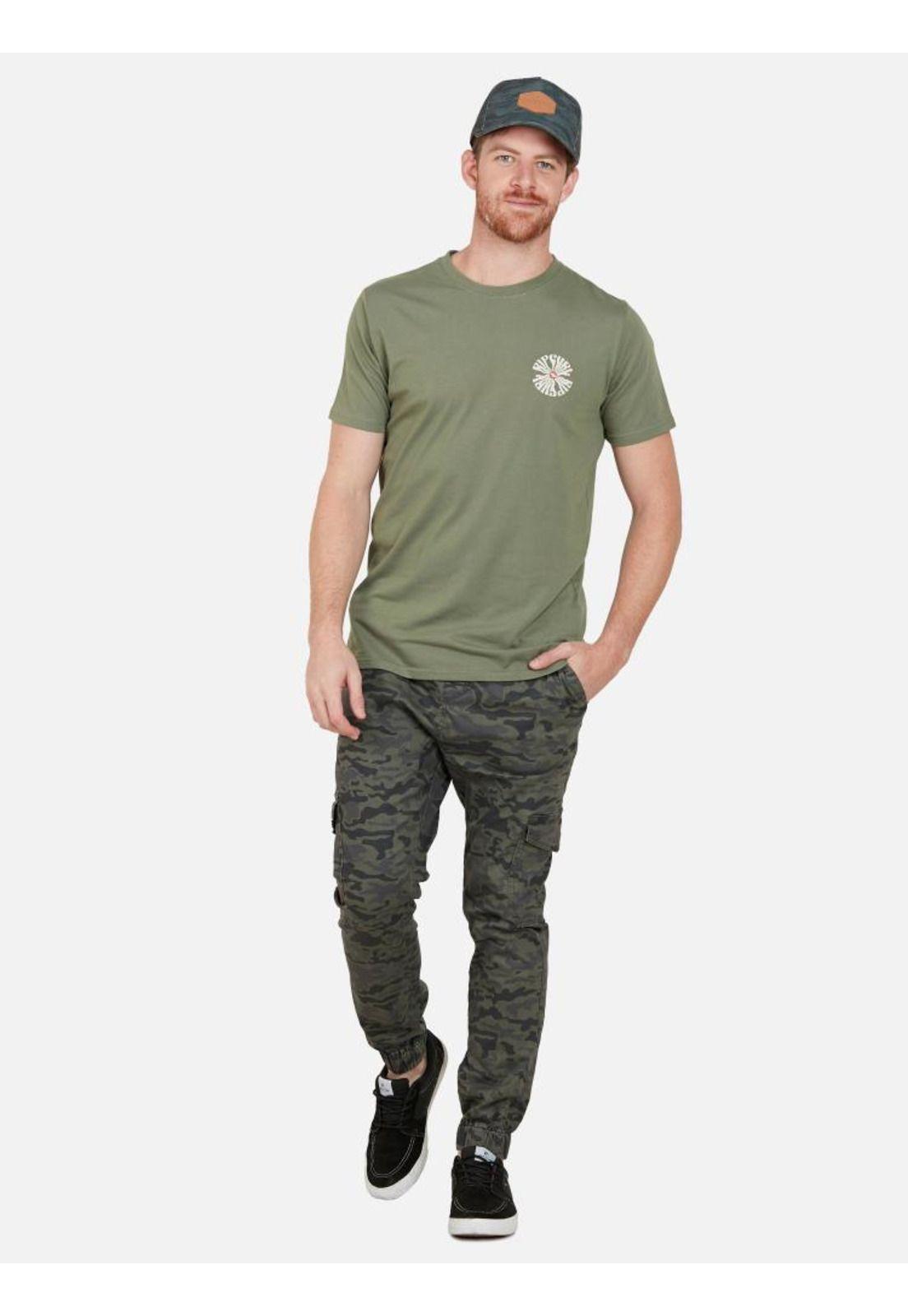 Polera PSYCHE CIRCLES SS TEE Hombre Verde Rip Curl-4