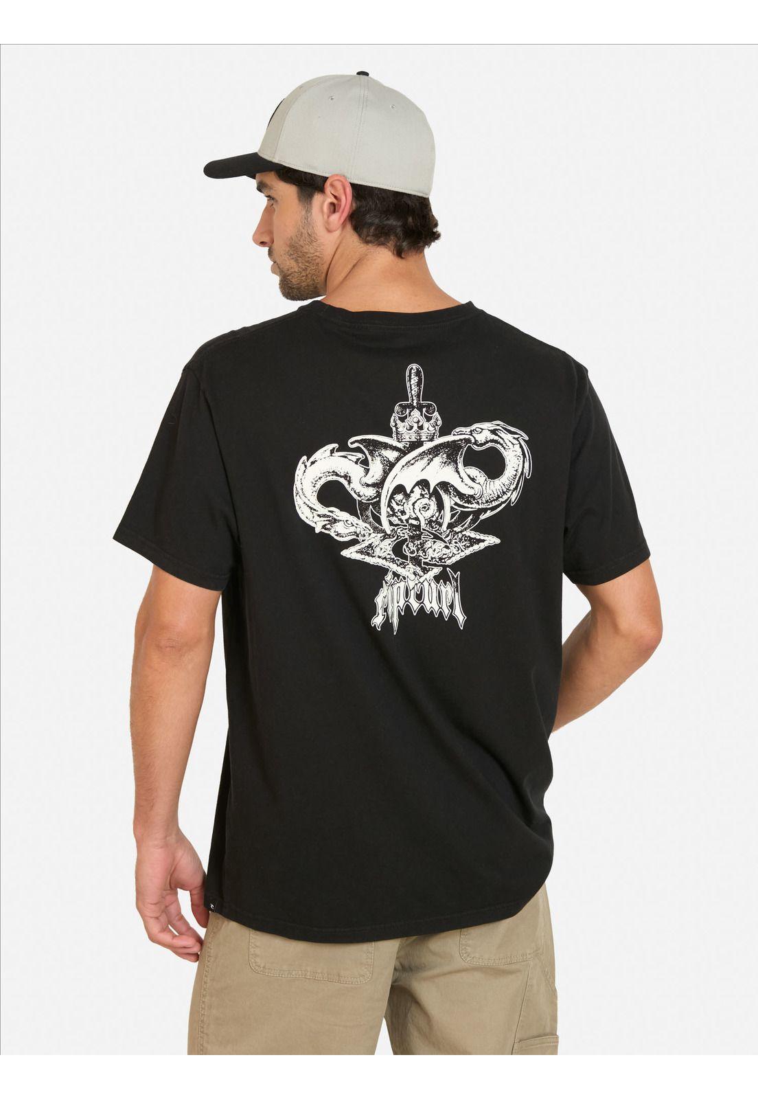 Polera MC Archive Dragon Negro Hombre Rip Curl-1