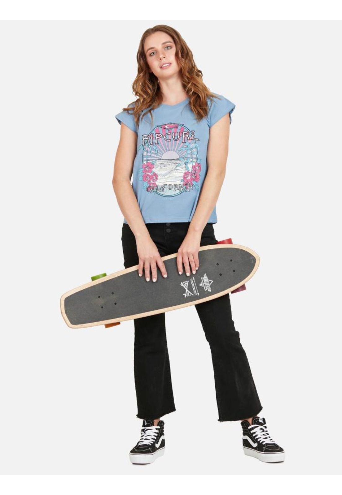 Polera CALIFORNIA MC Mujer Denim Rip Curl-3