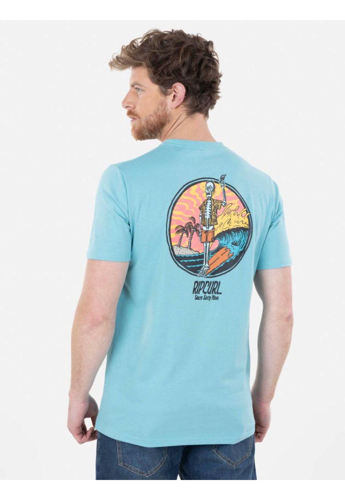 Polera say hello SS TEE Hombre Celeste Rip Curl-4