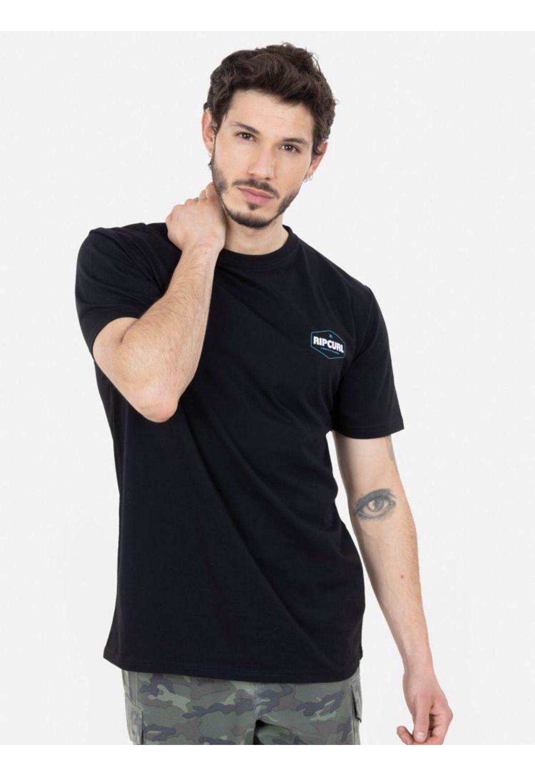 Polera SQUARE SS TEE Hombre Negro Rip Curl-0