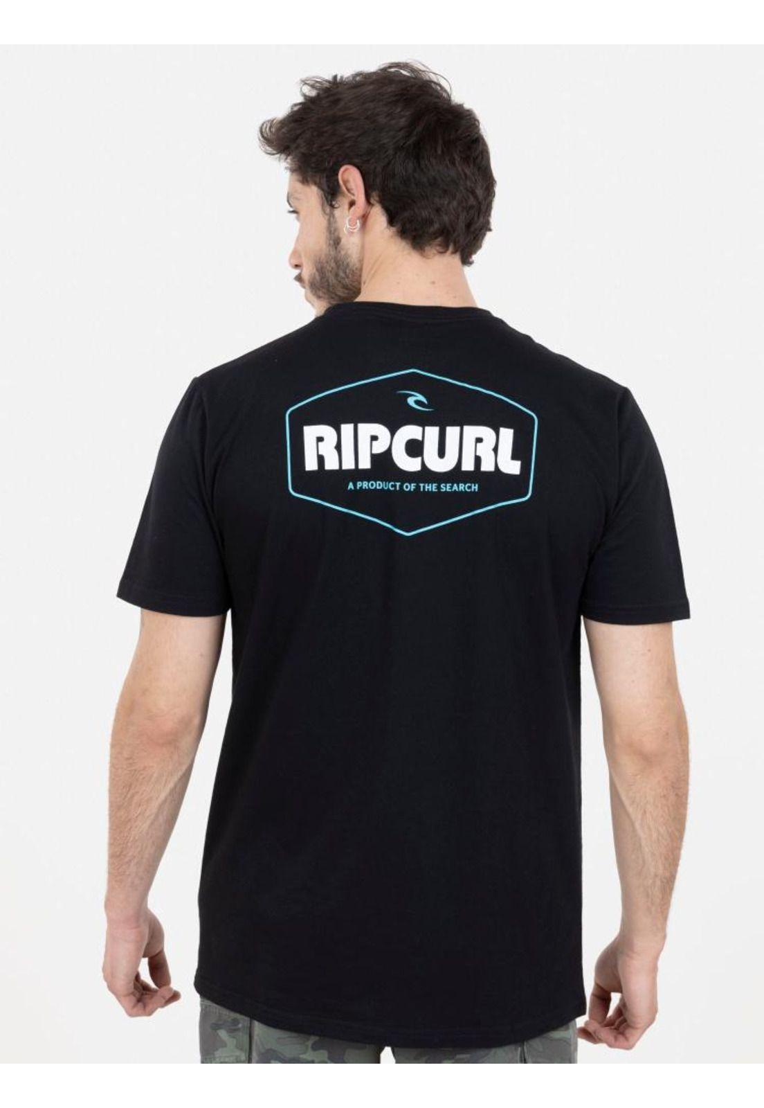 Polera SQUARE SS TEE Hombre Negro Rip Curl-1