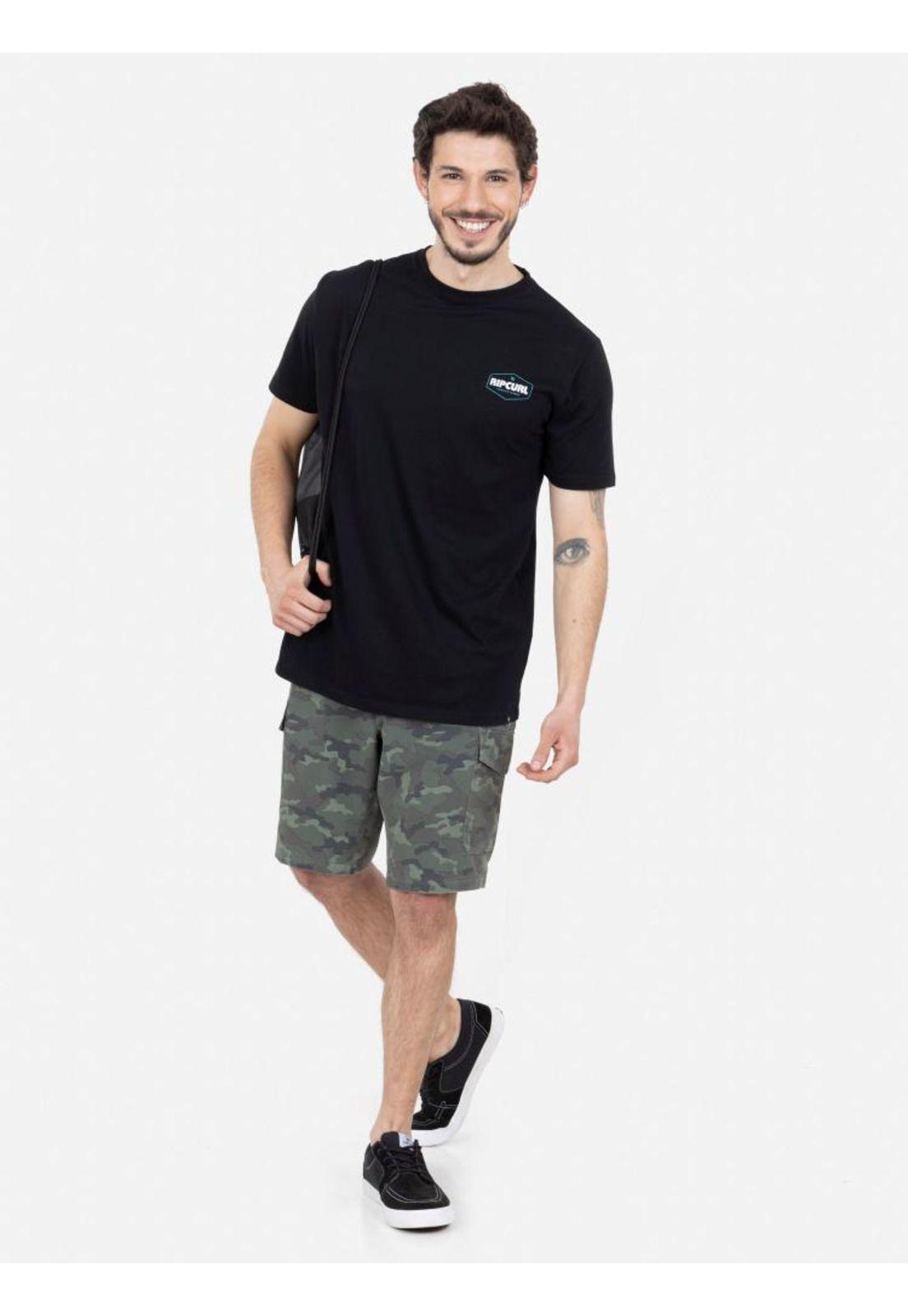 Polera SQUARE SS TEE Hombre Negro Rip Curl-2