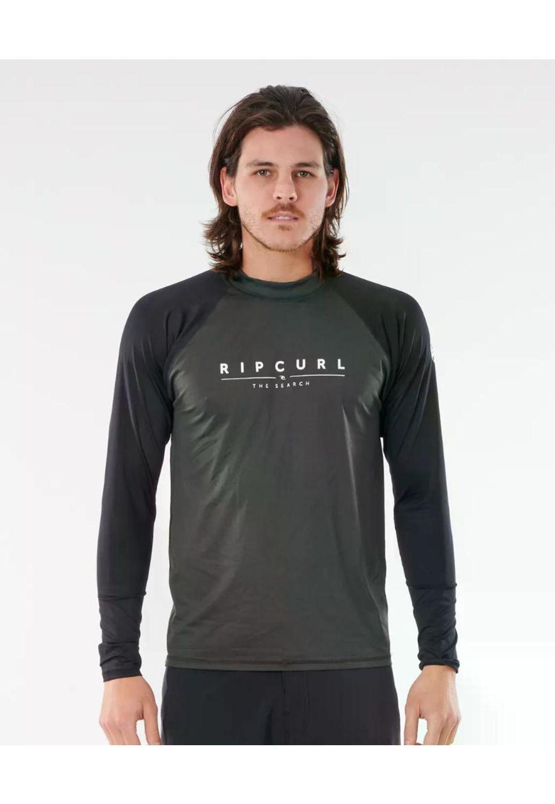 Polera SHOCKWAVES L/SL UV Hombre Negro Rip Curl-0