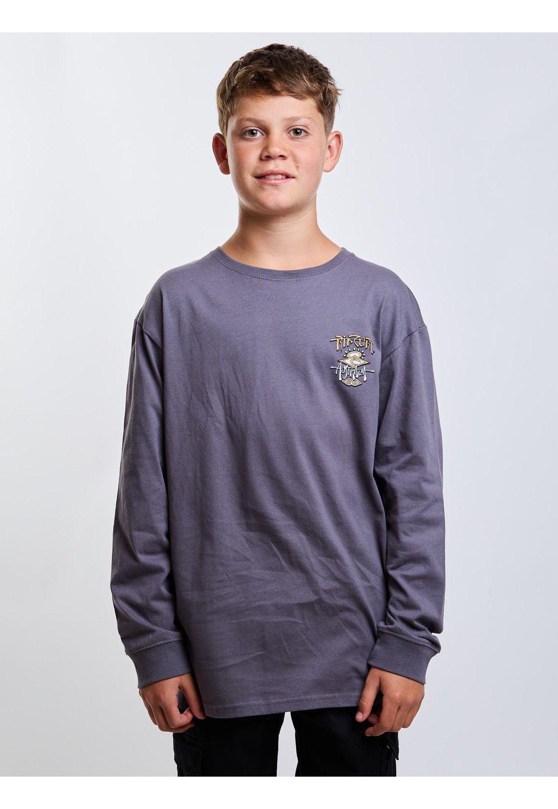 Polera ML Current Gris Infantil Rip Curl-0