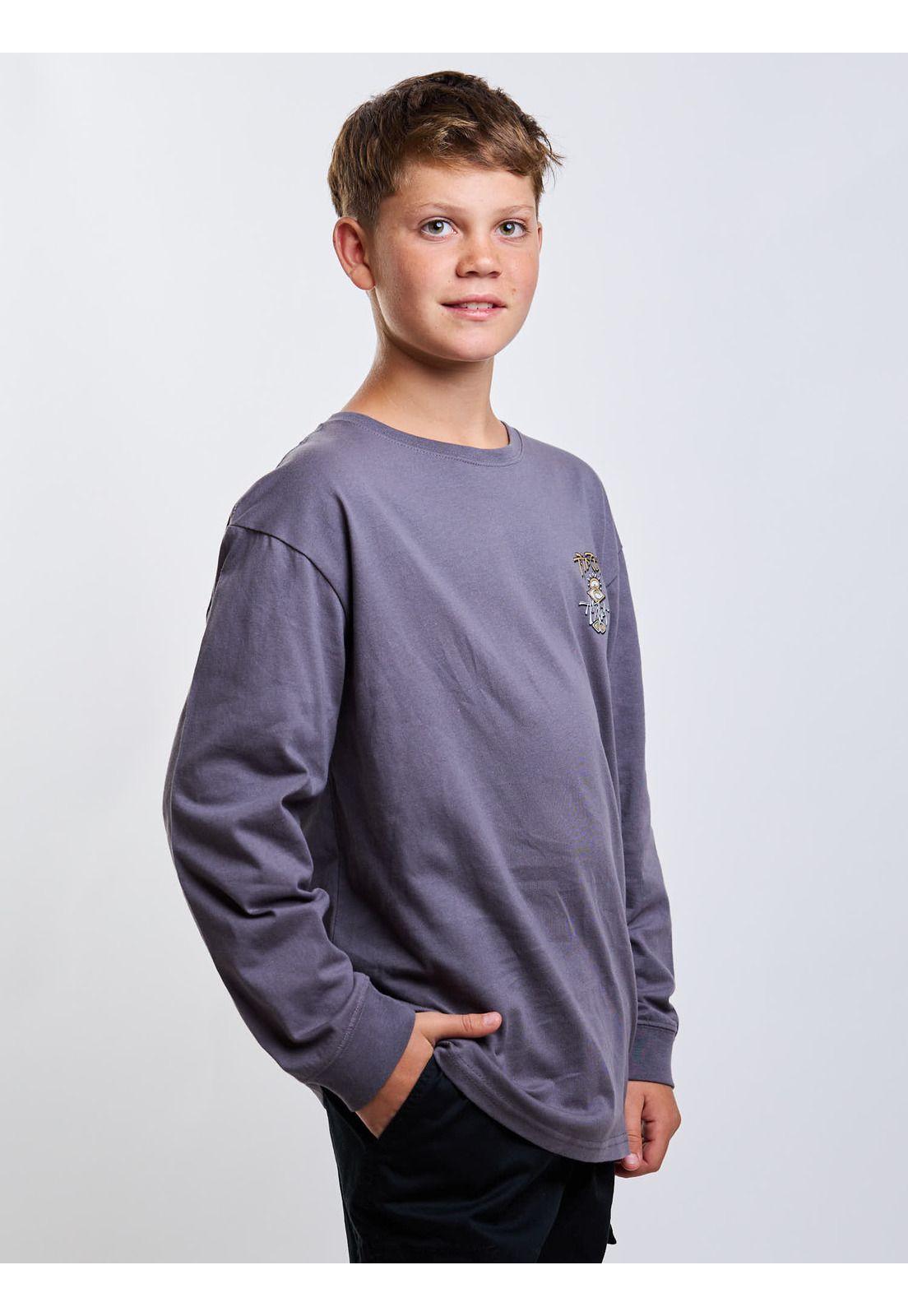 Polera ML Current Gris Infantil Rip Curl-4