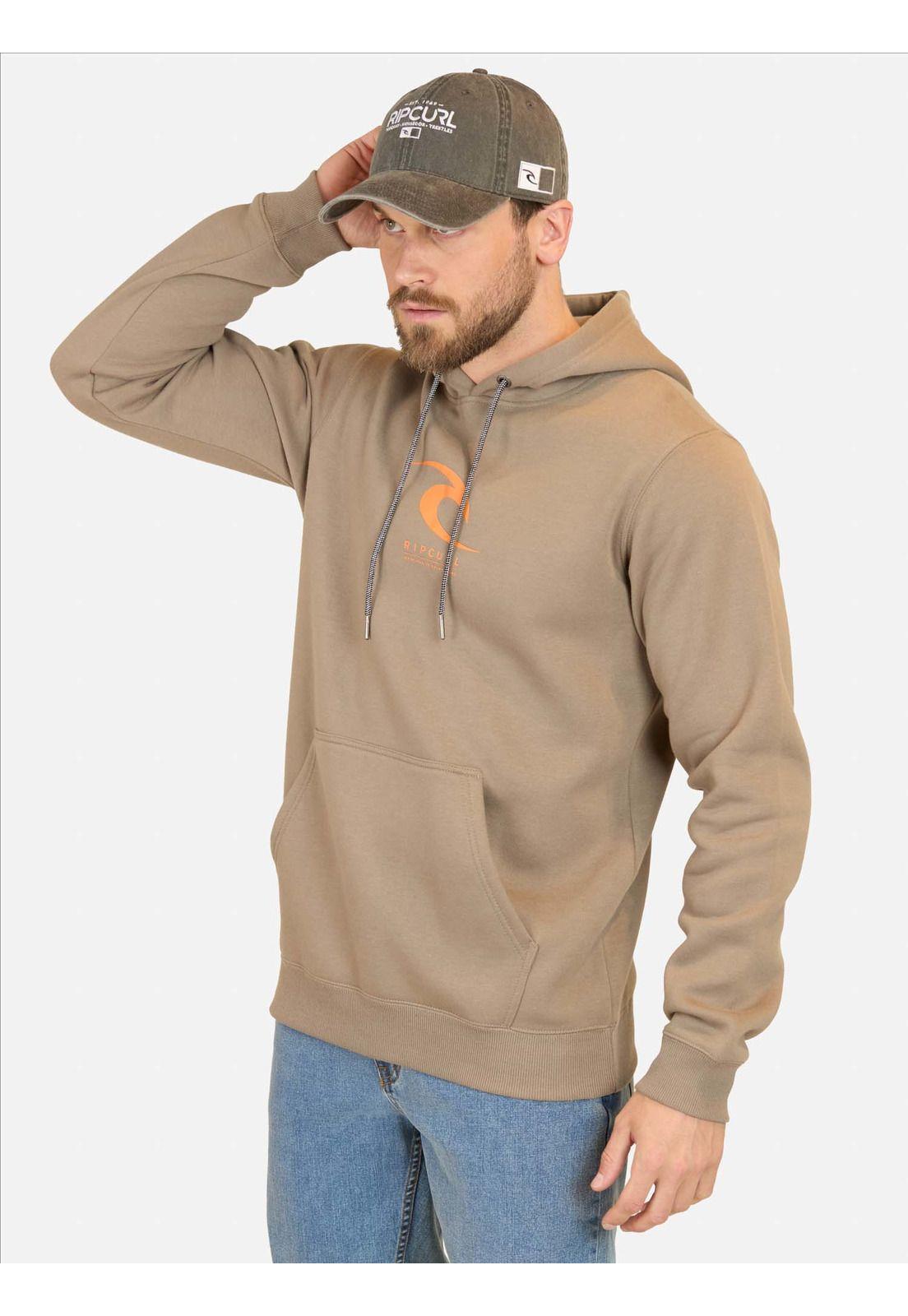 Poleron Canguro Oceanrc Café Hombre Rip Curl-0