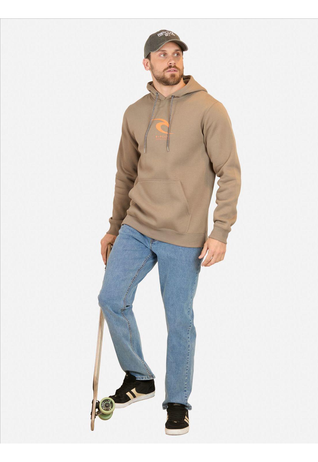 Poleron Canguro Oceanrc Café Hombre Rip Curl-3