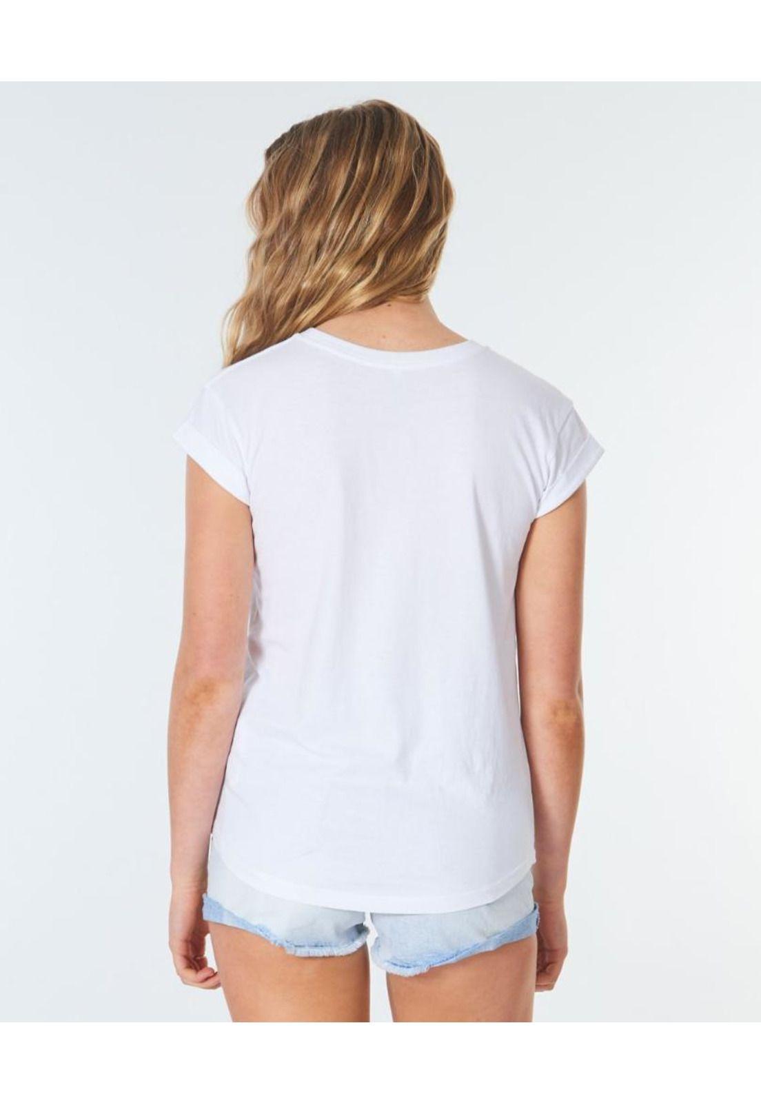 Polera Mujer PLAINS ROLLED TEE Blanco Rip Curl-1