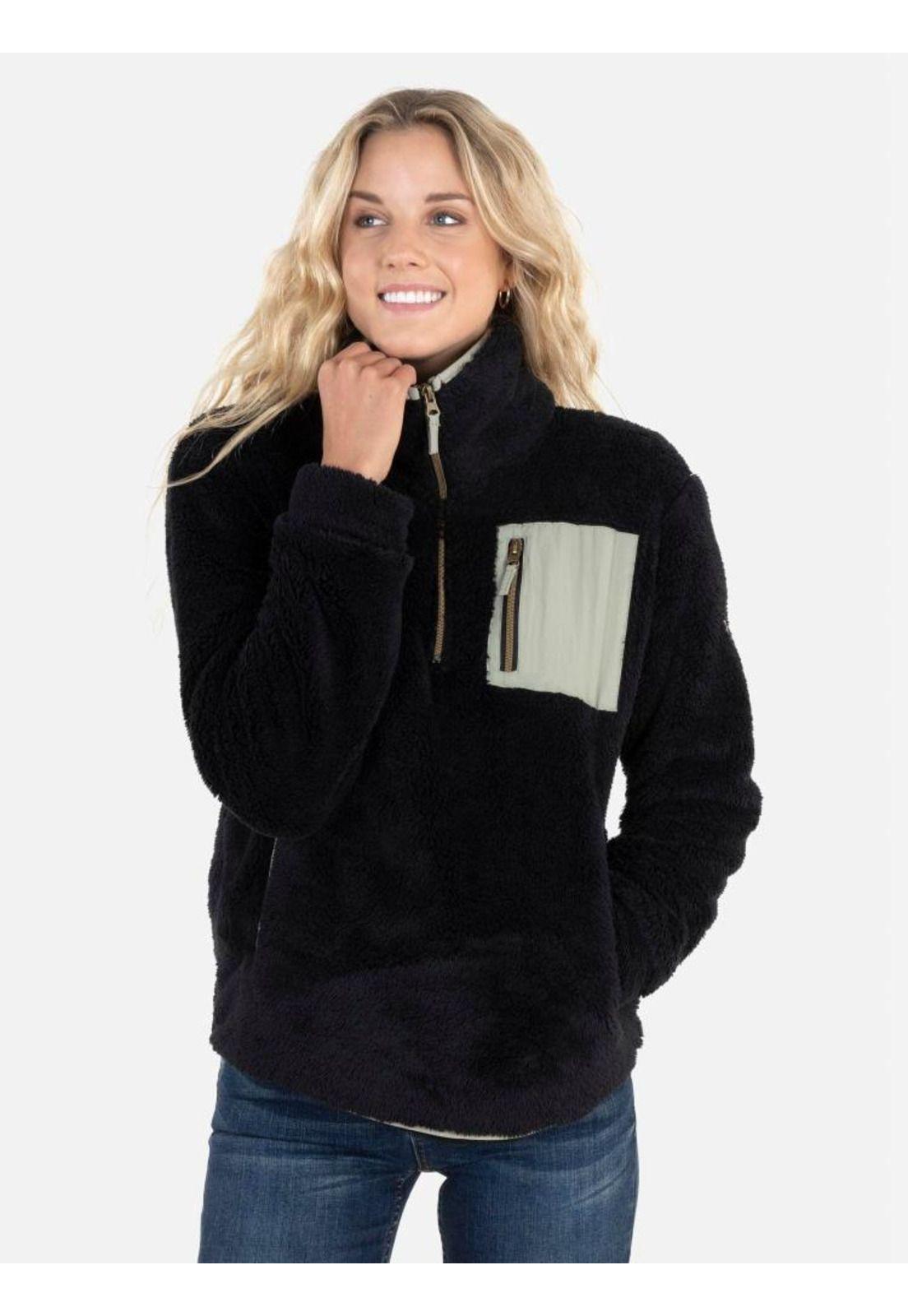 Poleron Black Ink Negro Mujer Rip Curl-0